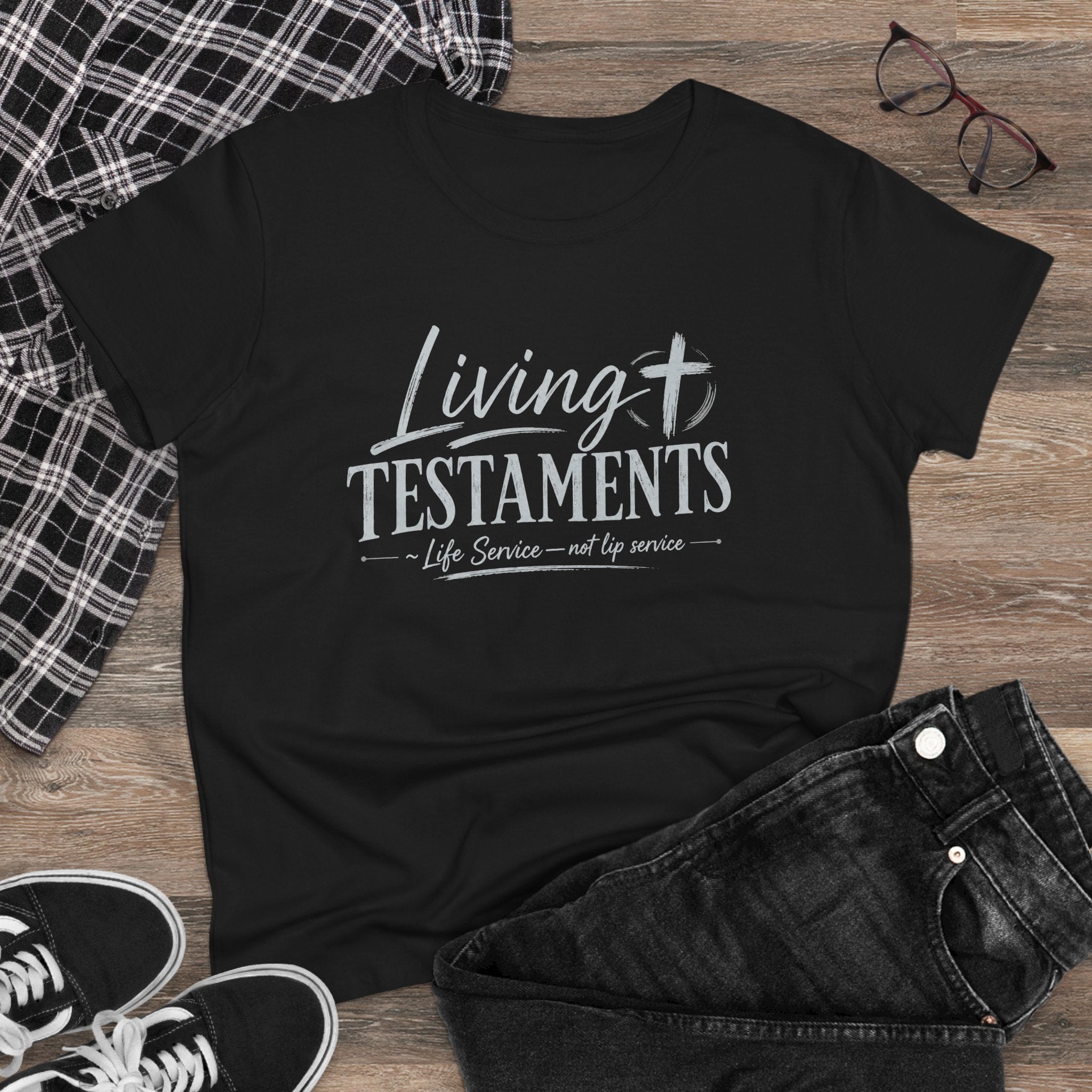 Chick-Shirts ~ Living Testaments  "Life Service — not lip service"