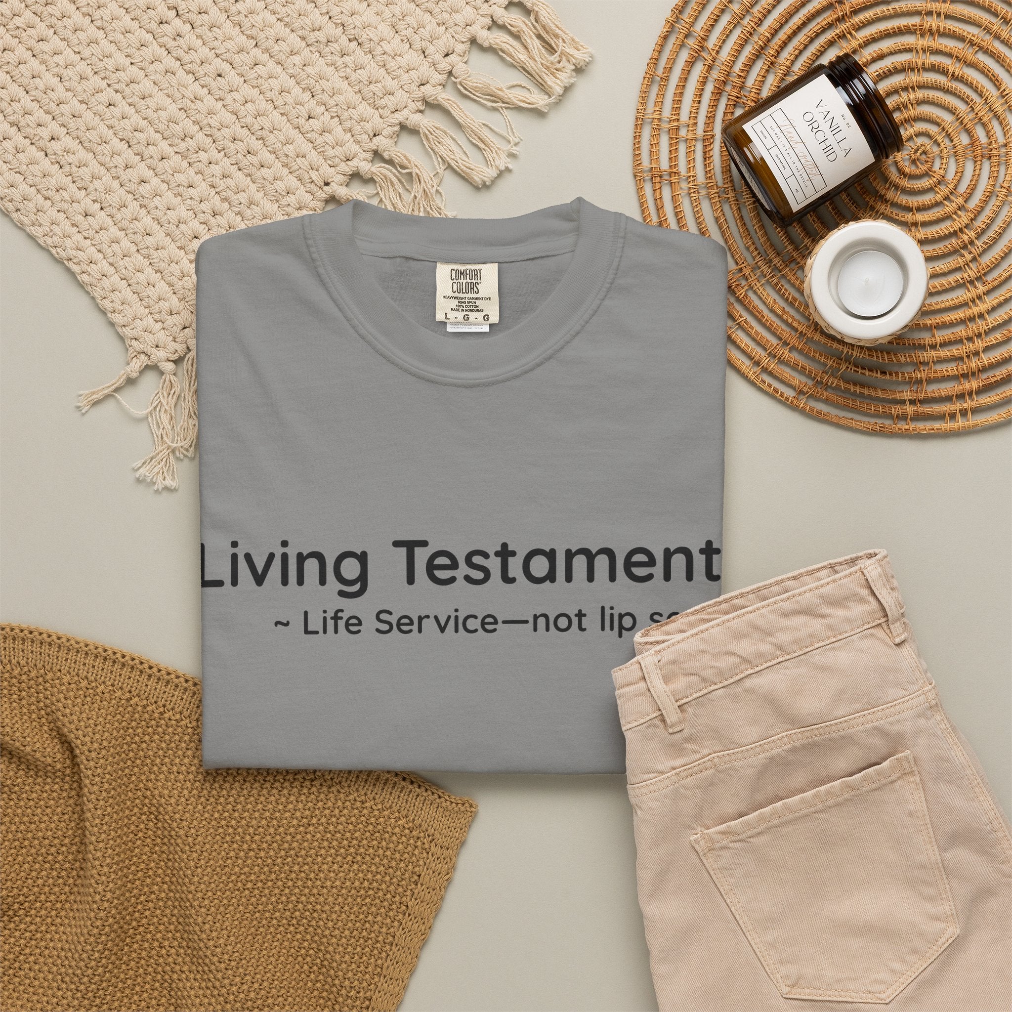 Dude-Shirts ~ Living Testaments Inspirational Tee