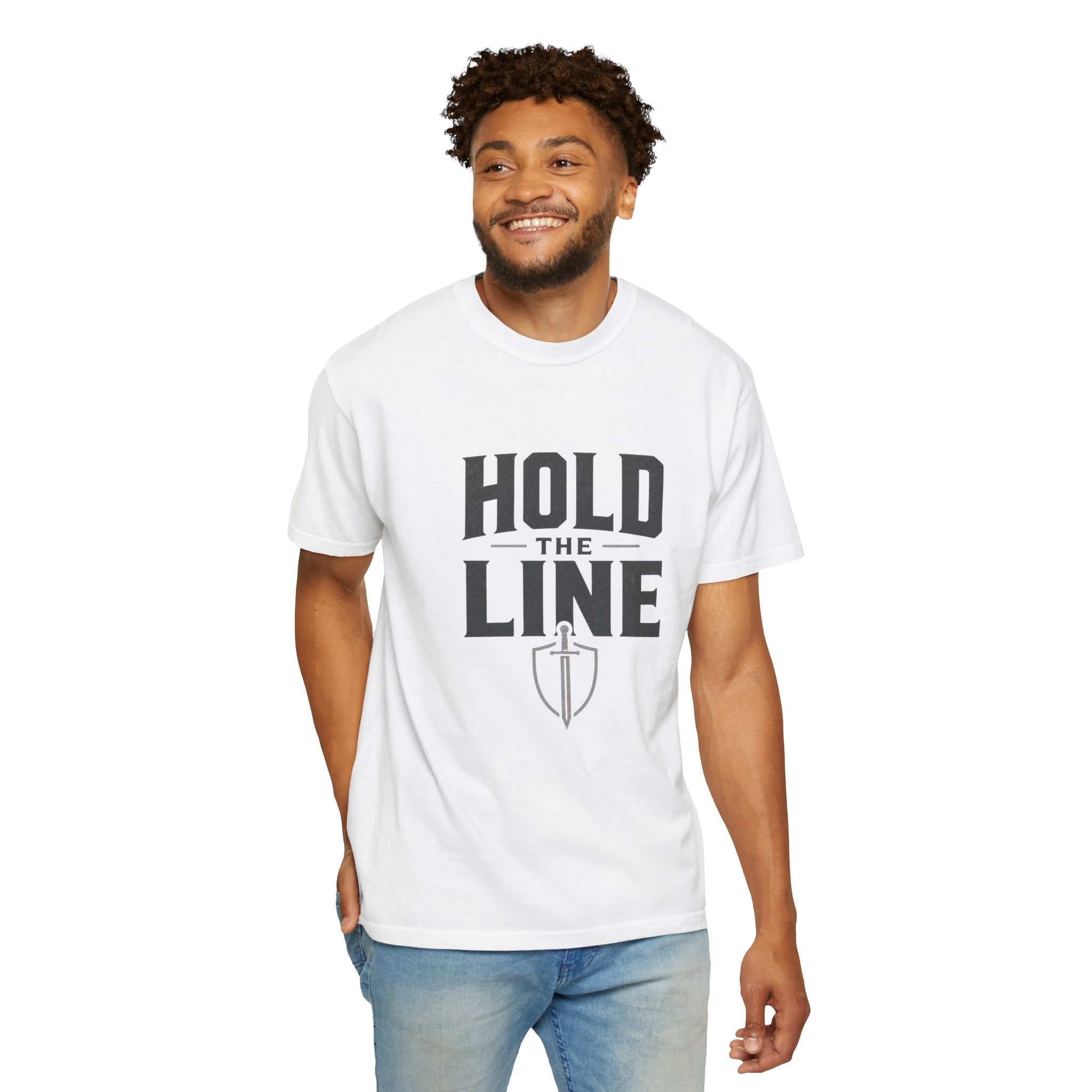 Dude-Shirts ~ Hold The Line Graphic Tee