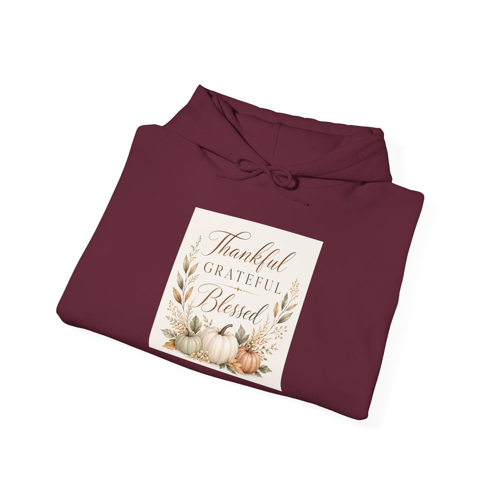 Chick-Shirts ~ Thankful Grateful Blessed Hoodie
