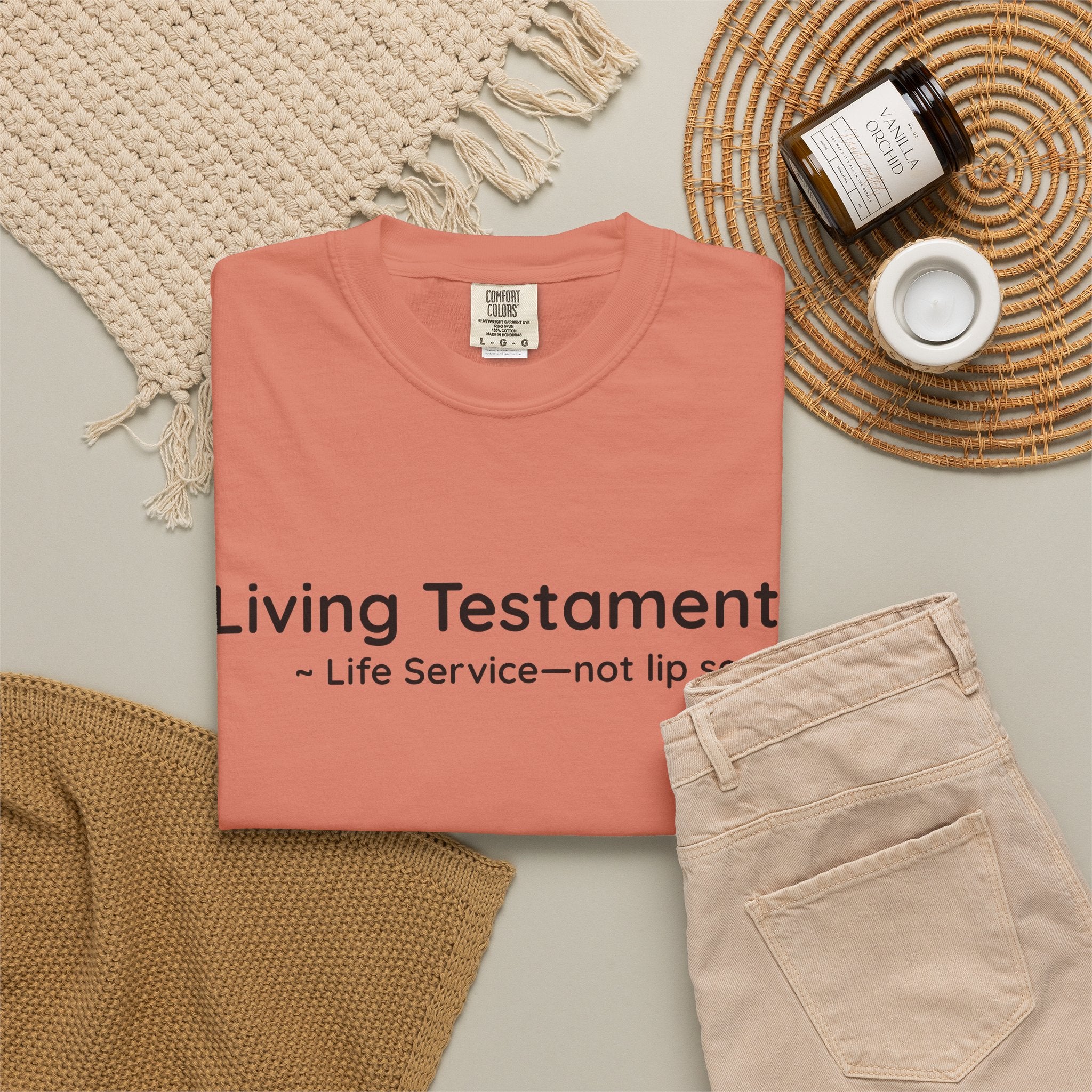 Dude-Shirts ~ Living Testaments Inspirational Tee