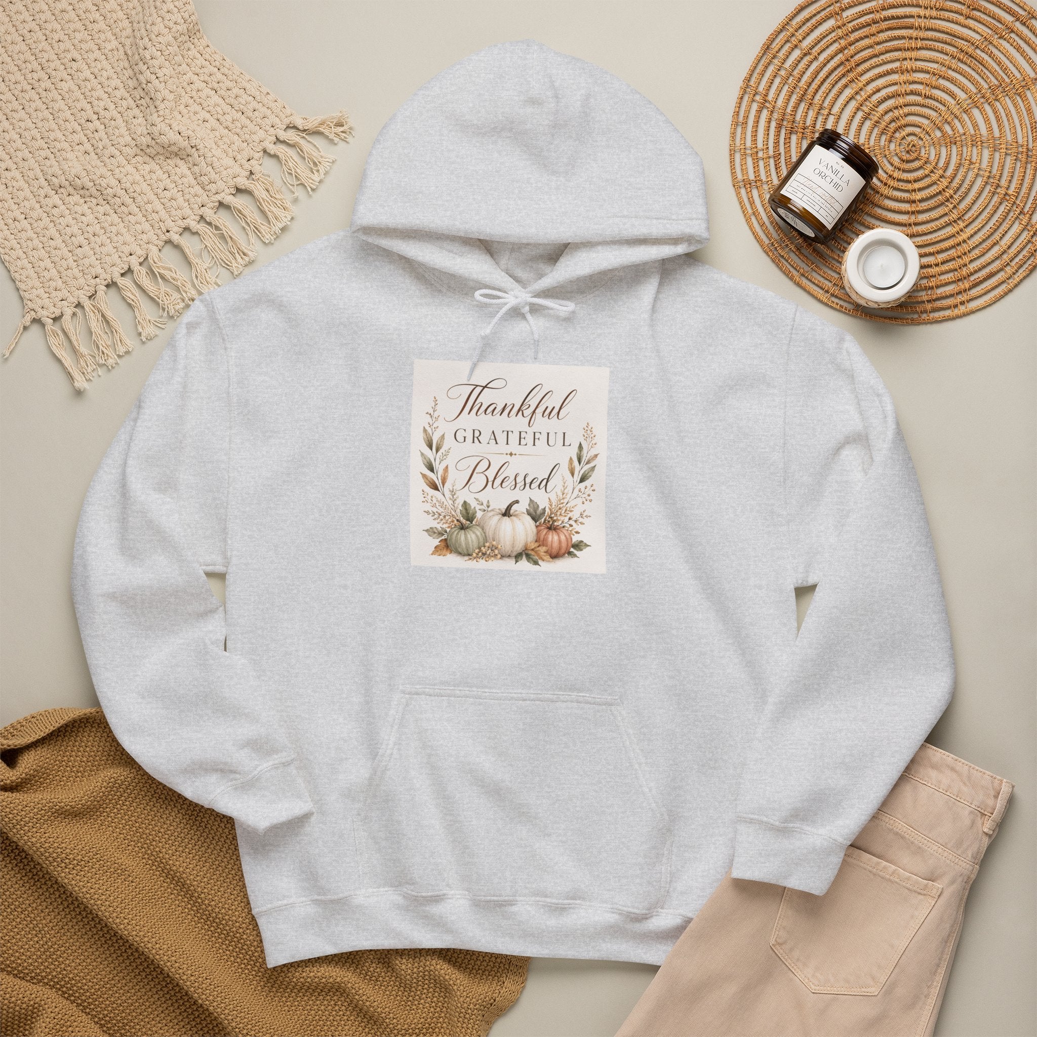Chick-Shirts ~ Thankful Grateful Blessed Hoodie