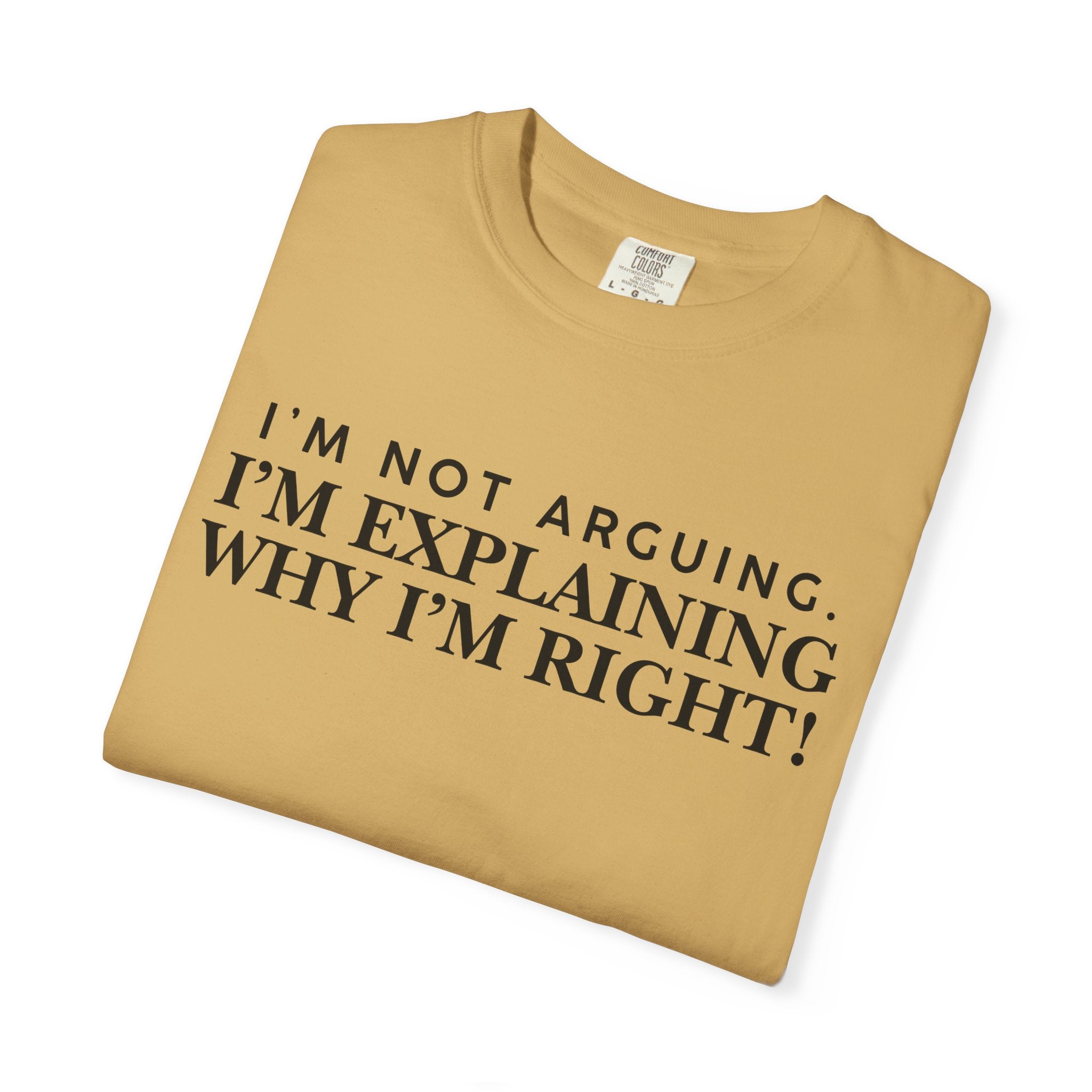 Dude-Shirts ~ I’m Not Arguing I’m Explaining Why I’m Right T-Shirt