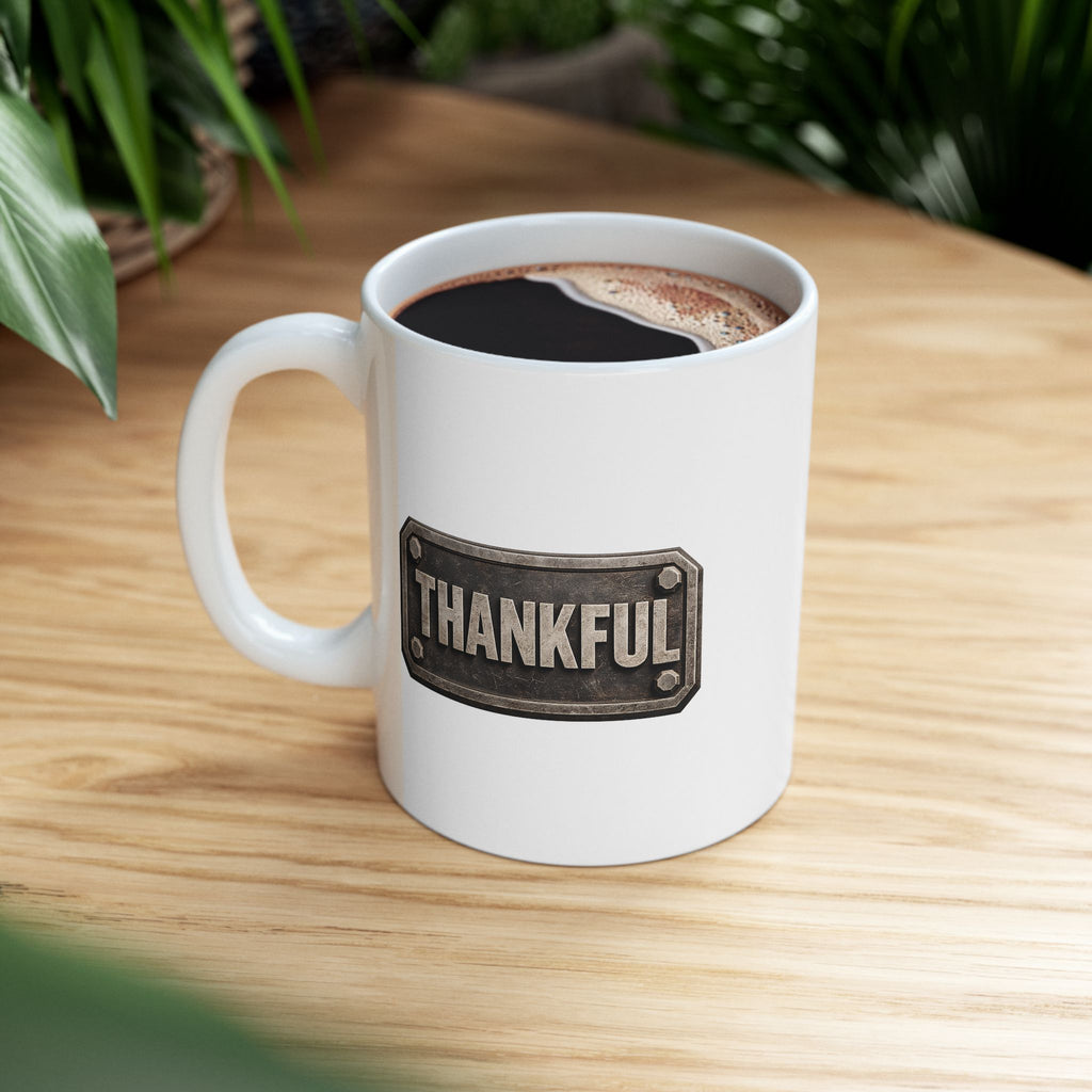Lil-Mugs ~ THANKFUL Ceramic Mug (11 oz/ 15 oz)