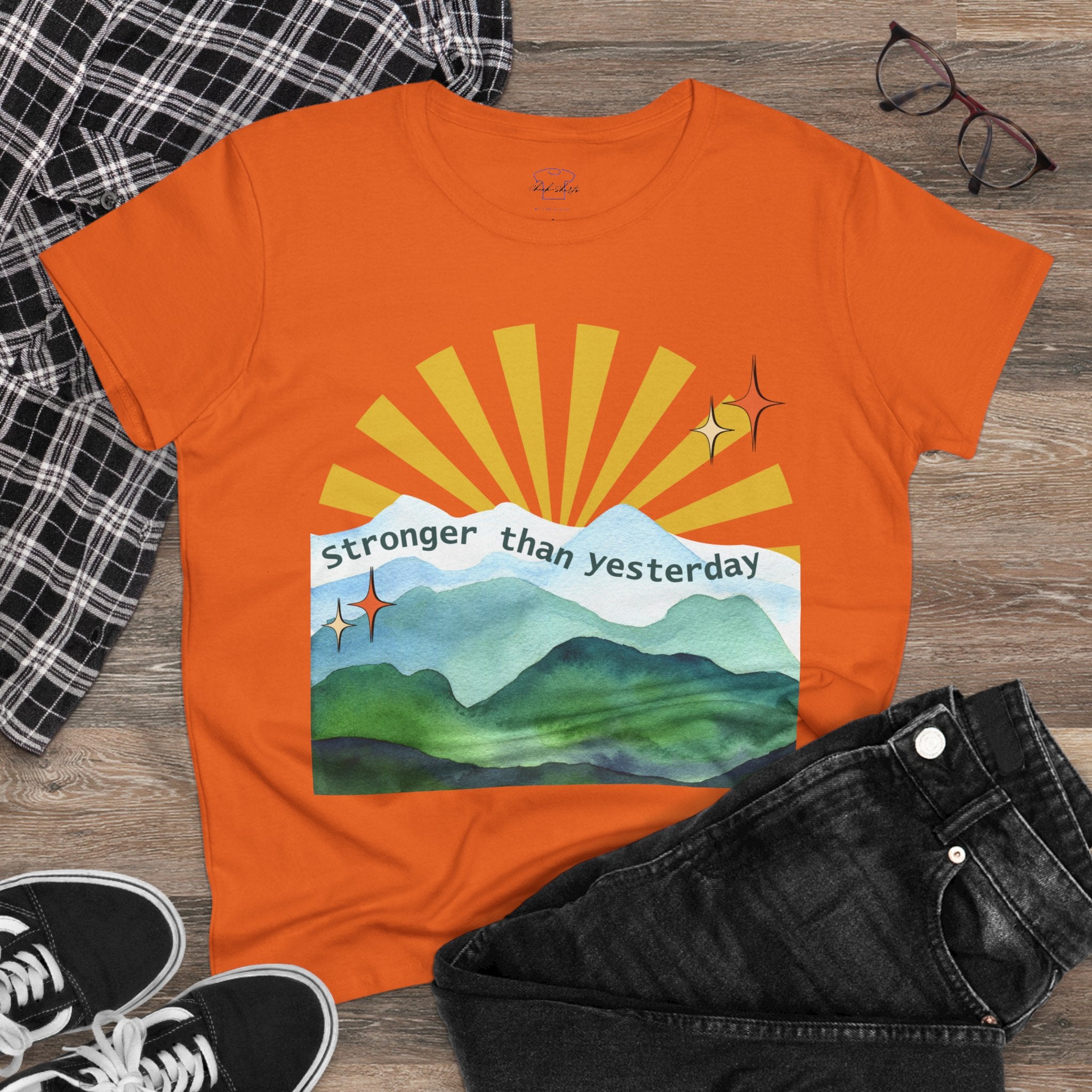 Chick-Shirts ~ Stronger Than Yesterday Women's Tee