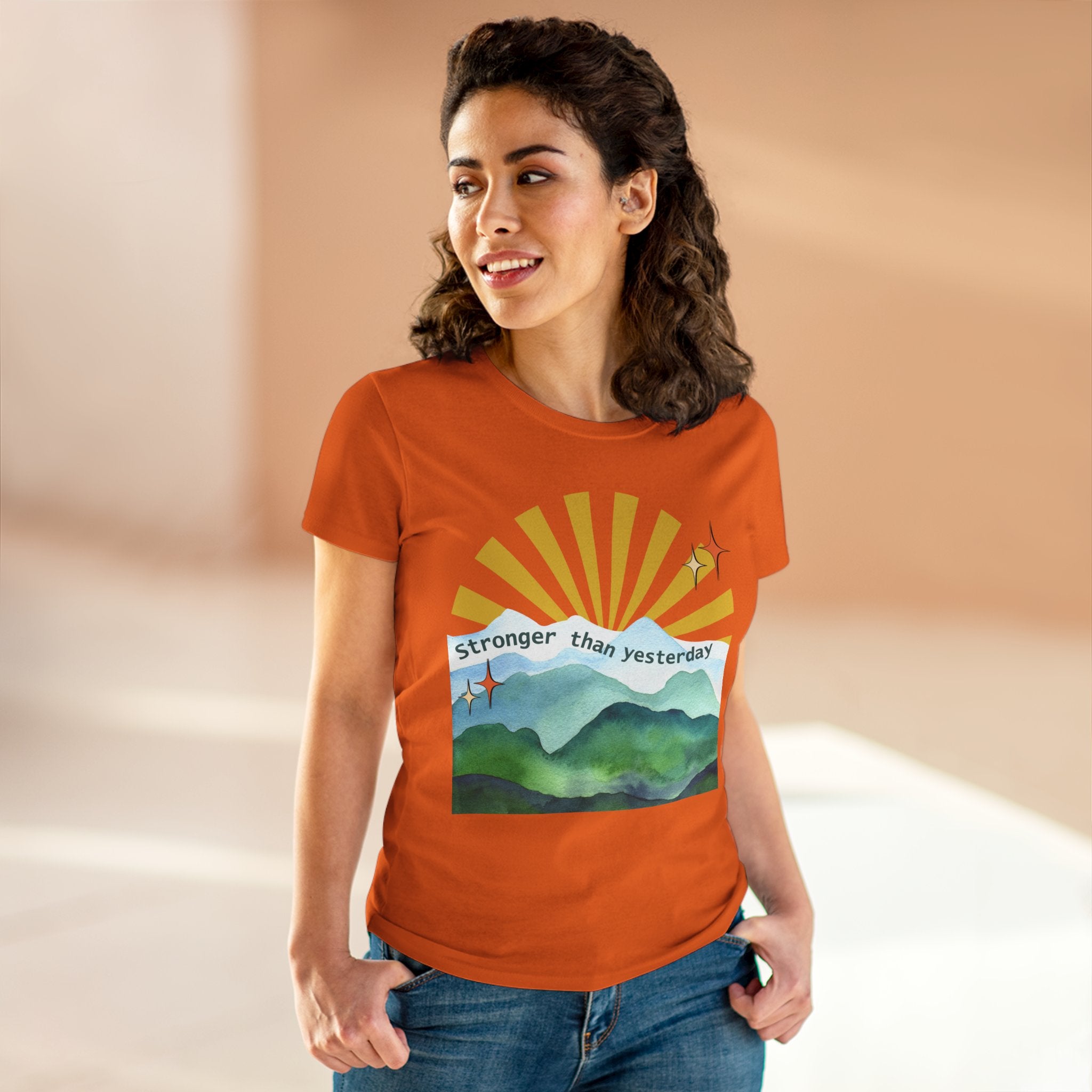 Chick-Shirts ~ Stronger Than Yesterday Women's Tee