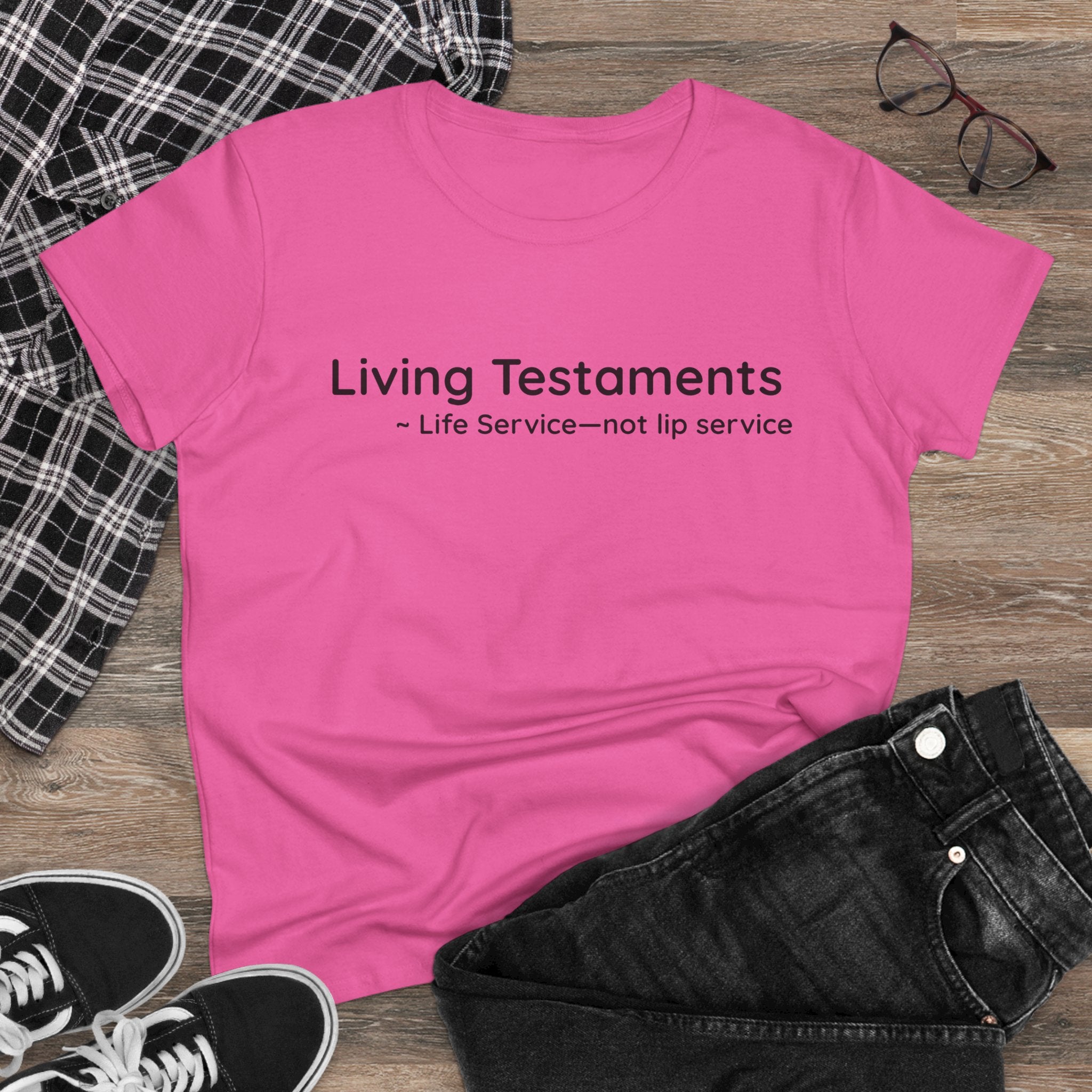 Chick-Shirts ~ Living Testaments Inspirational Tee