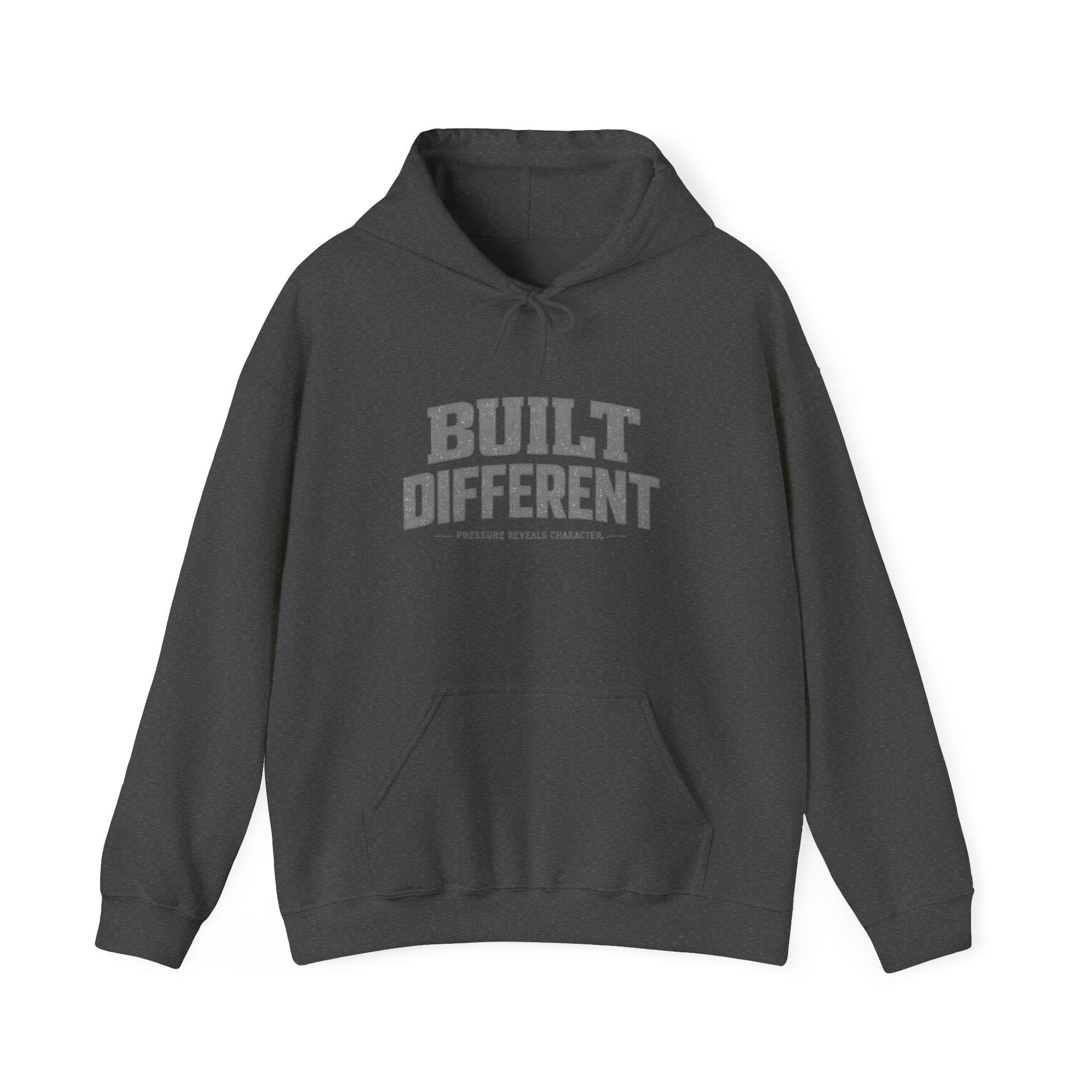 Dude-Shirts ~ Built Different  — Athletic Pullover Hoodie