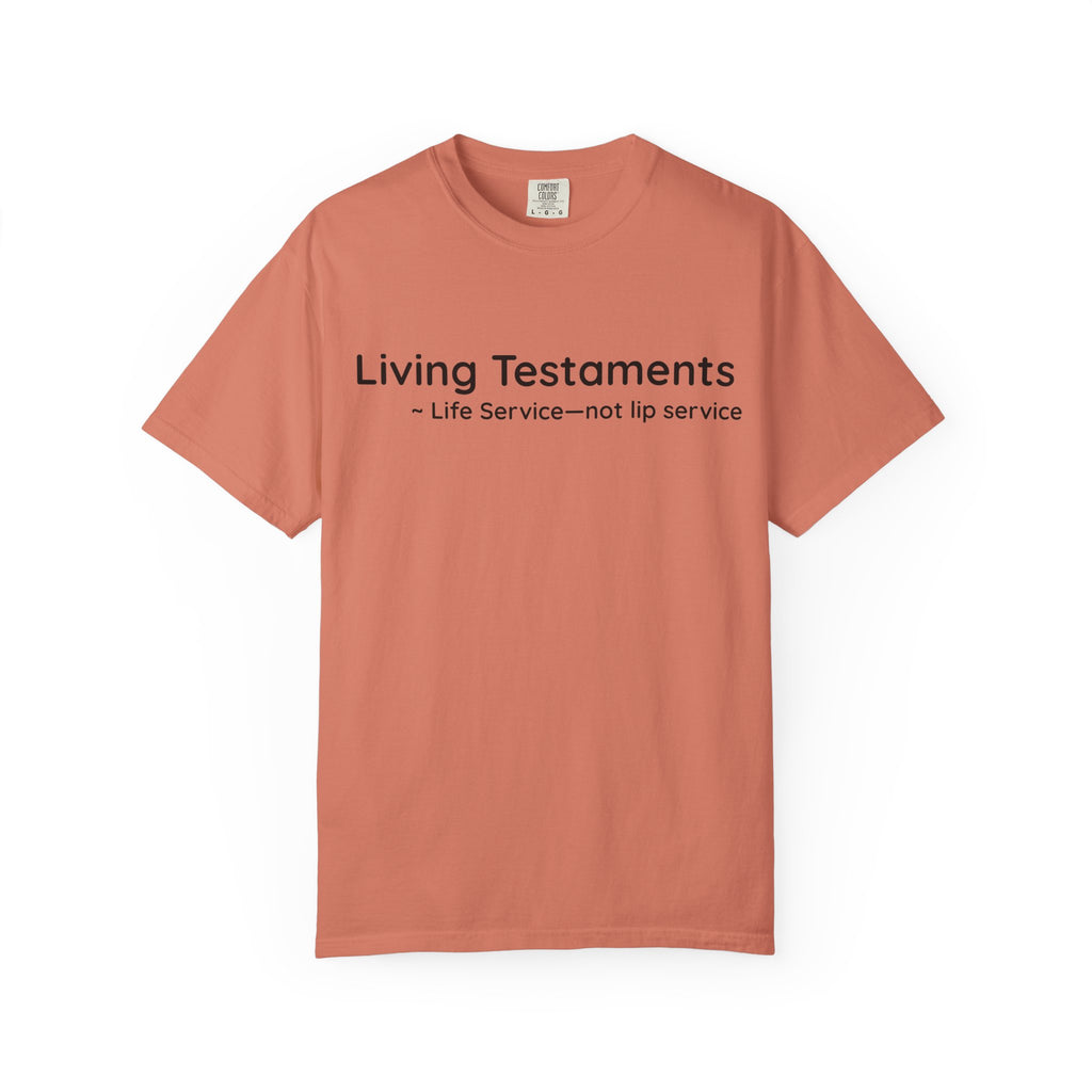 Dude-Shirts ~ Living Testaments Inspirational Tee