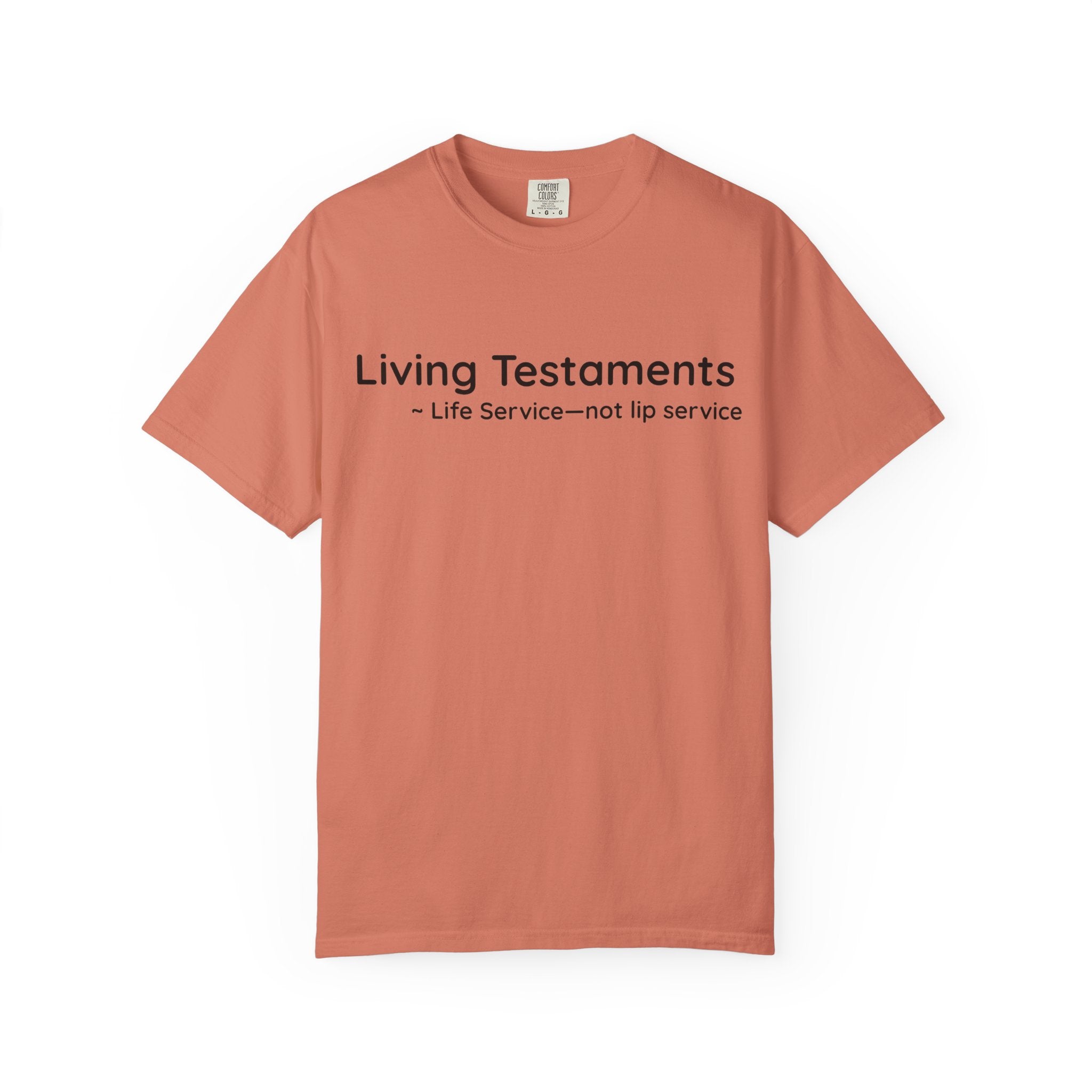 Dude-Shirts ~ Living Testaments Inspirational Tee