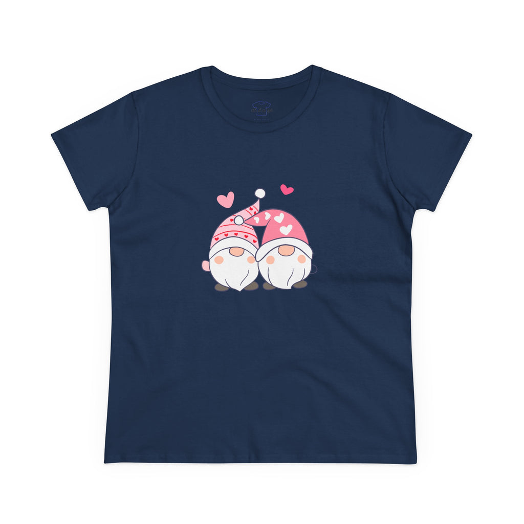 Gnome Couple Love ~ Women's Midweight Cotton Tee