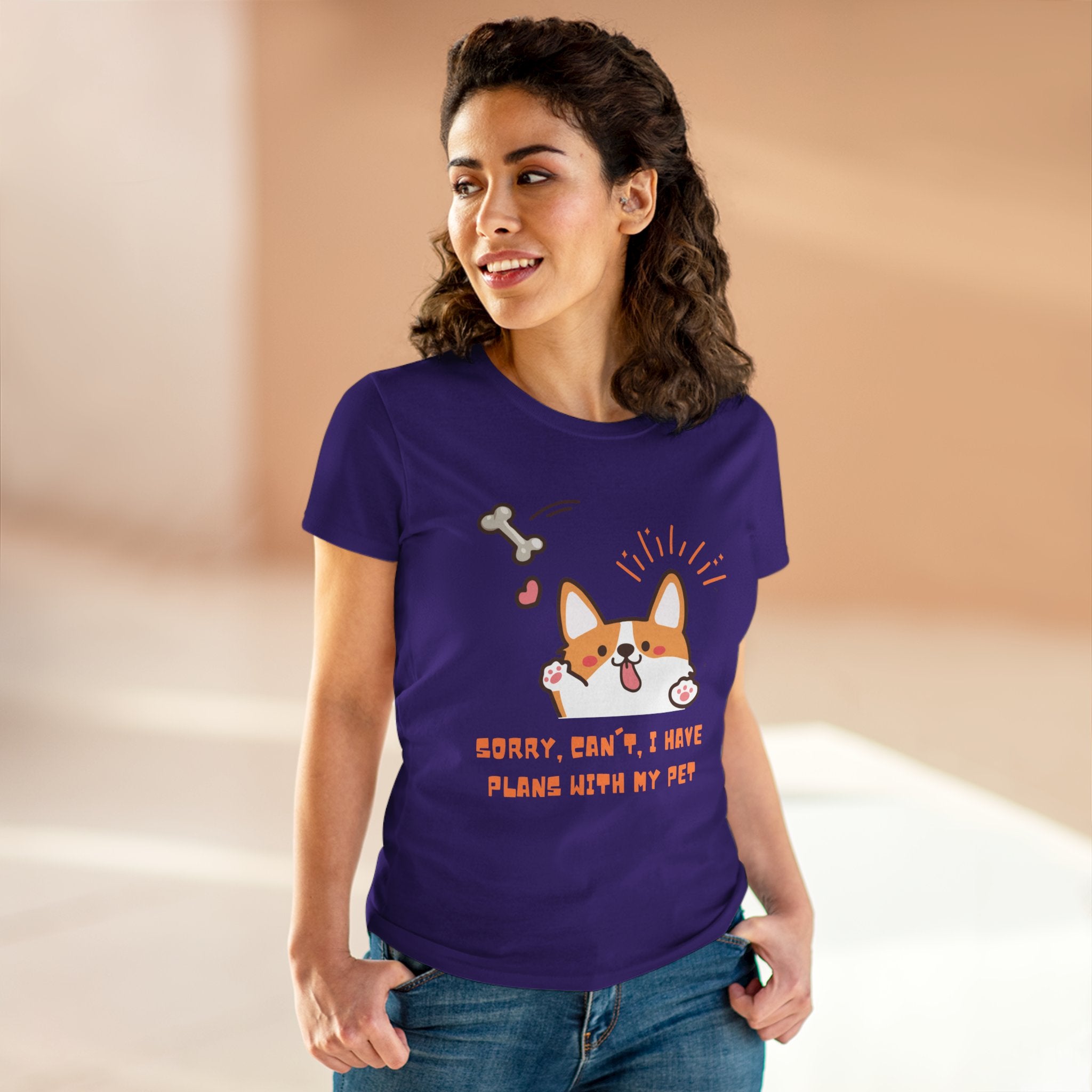 Chick Shirts ~ Sorry, can't. I have plans with my pet. Women's Tee