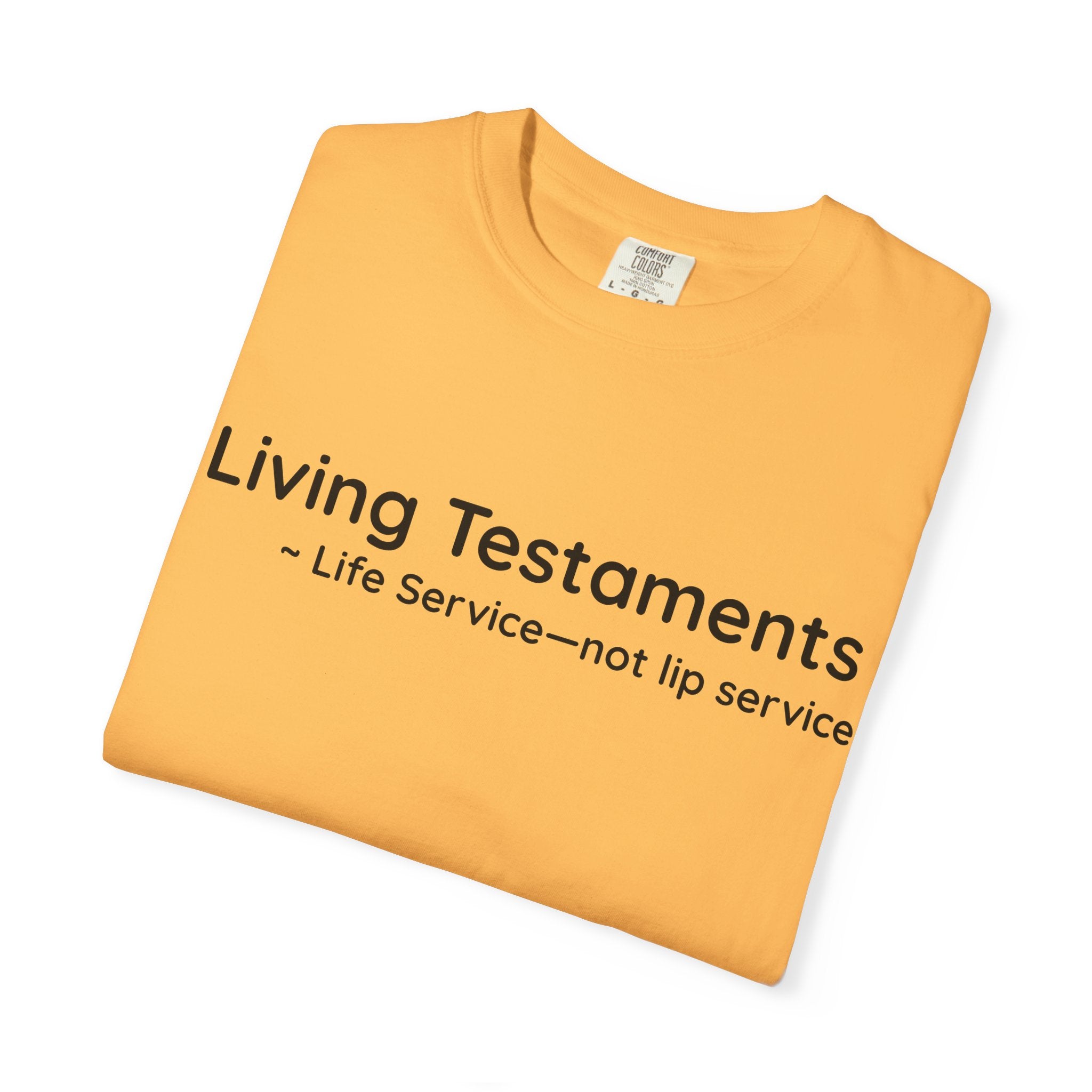 Dude-Shirts ~ Living Testaments Inspirational Tee