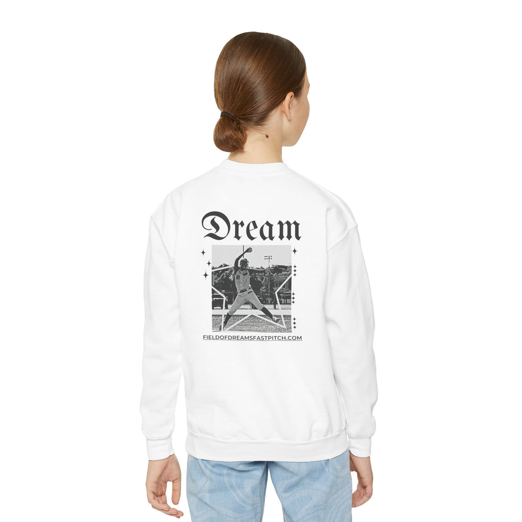 Chick-Shirts - YOUTH Field of Dreams Fast Pitch Crewneck Sweatshirt