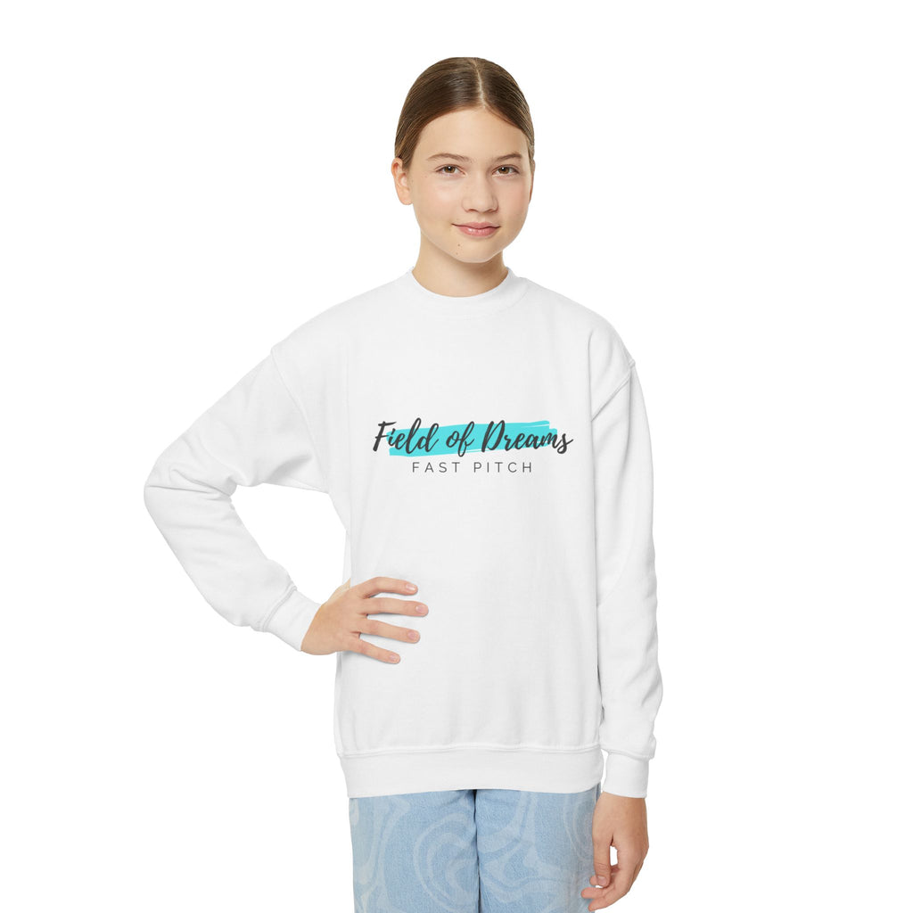 Chick-Shirts - YOUTH Field of Dreams Fast Pitch Crewneck Sweatshirt