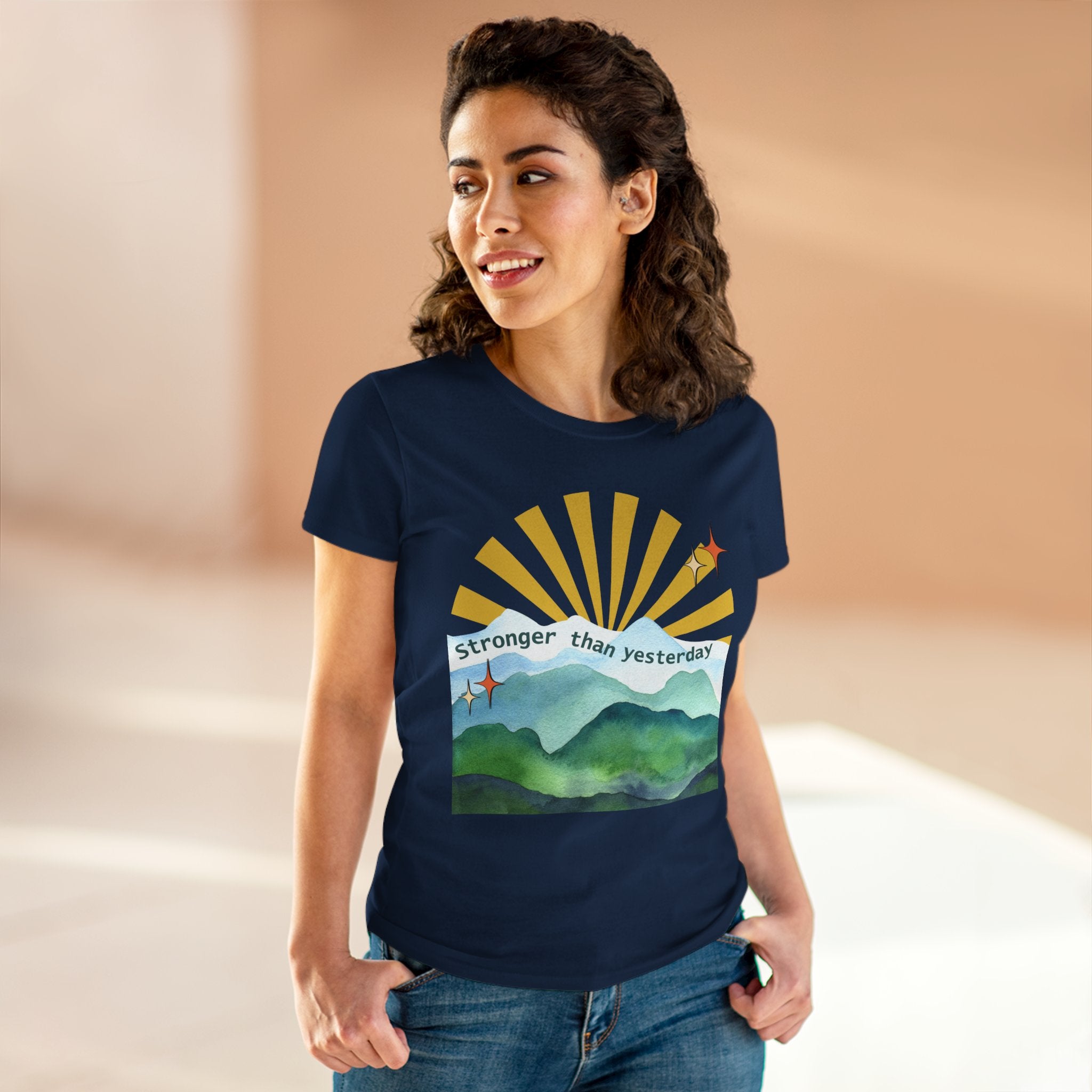 Chick-Shirts ~ Stronger Than Yesterday Women's Tee