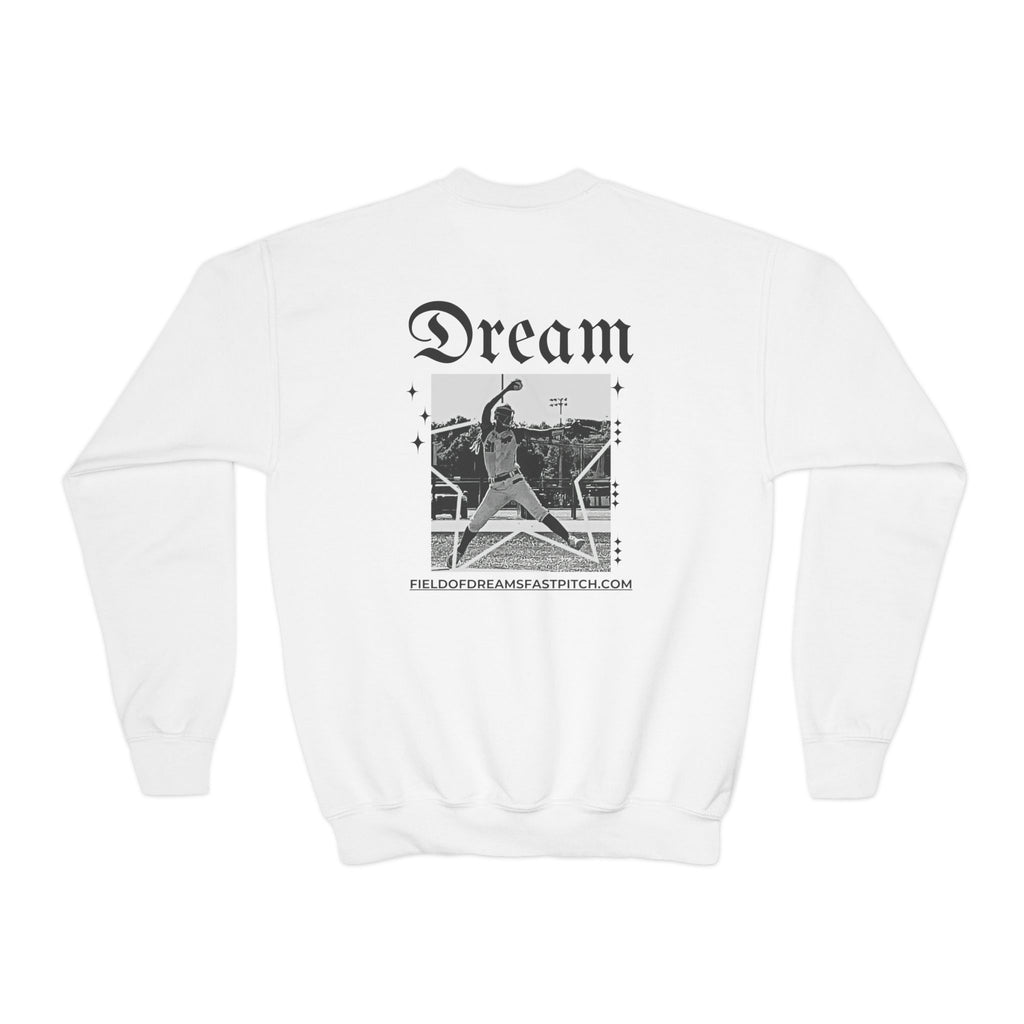 Chick-Shirts - YOUTH Field of Dreams Fast Pitch Crewneck Sweatshirt