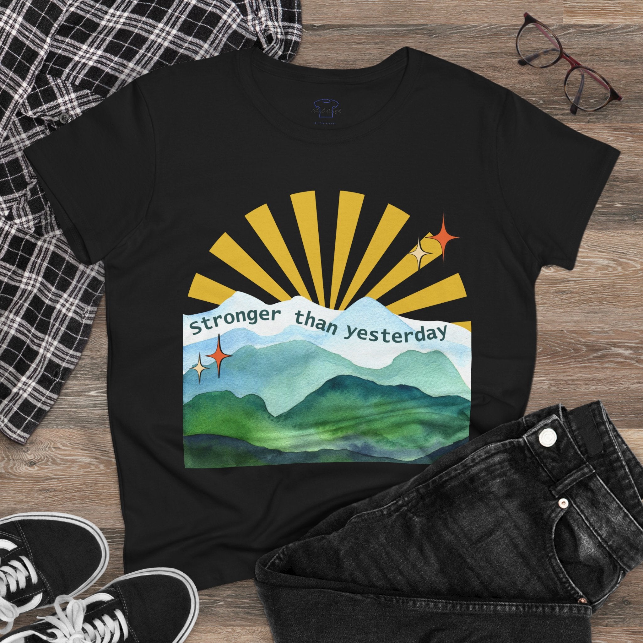 Chick-Shirts ~ Stronger Than Yesterday Women's Tee