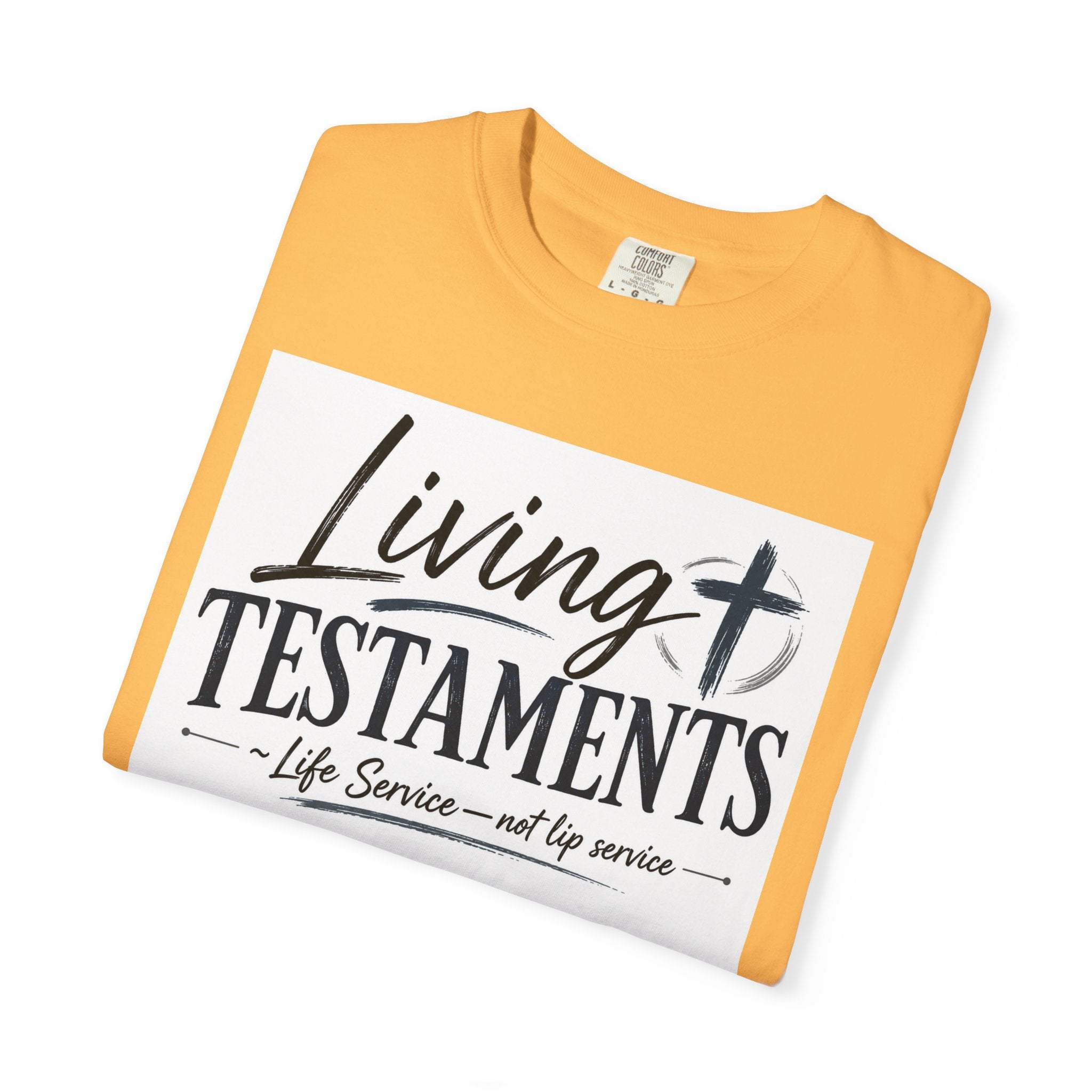 Dude-Shirts ~ Living Testaments Inspirational Tee