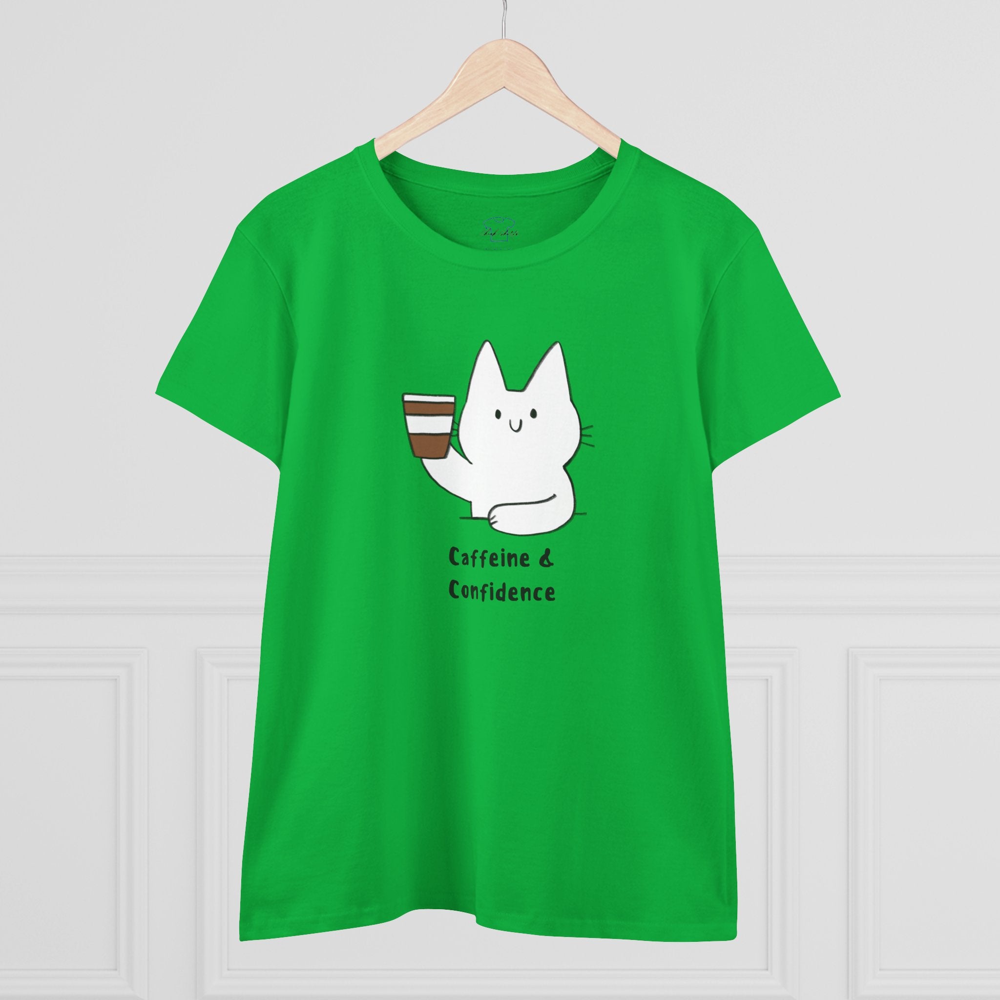 Caffeine & Confidence ~ Women's Midweight Cotton Tee