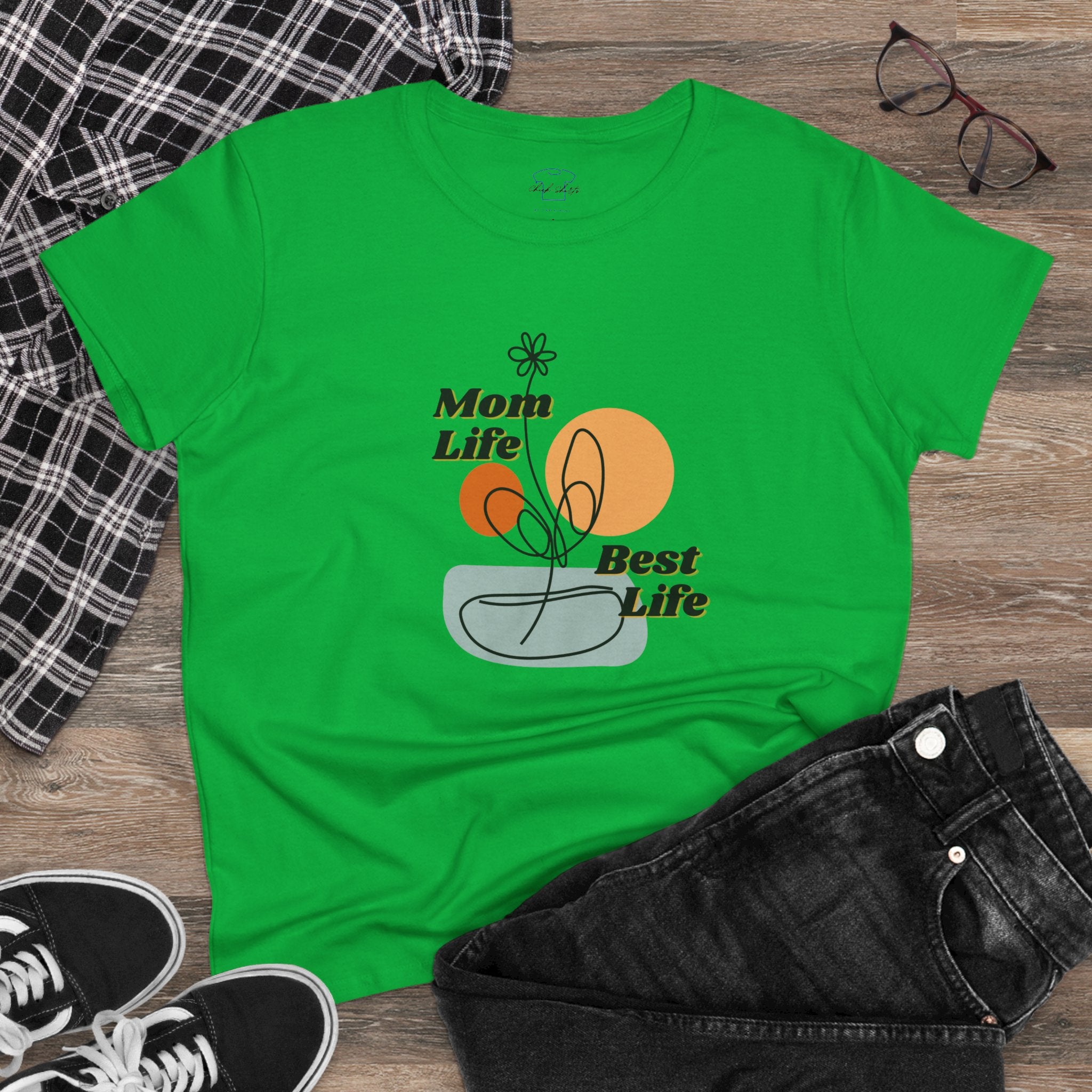 Mom life. Best Life. ~ Women's Midweight Cotton Tee
