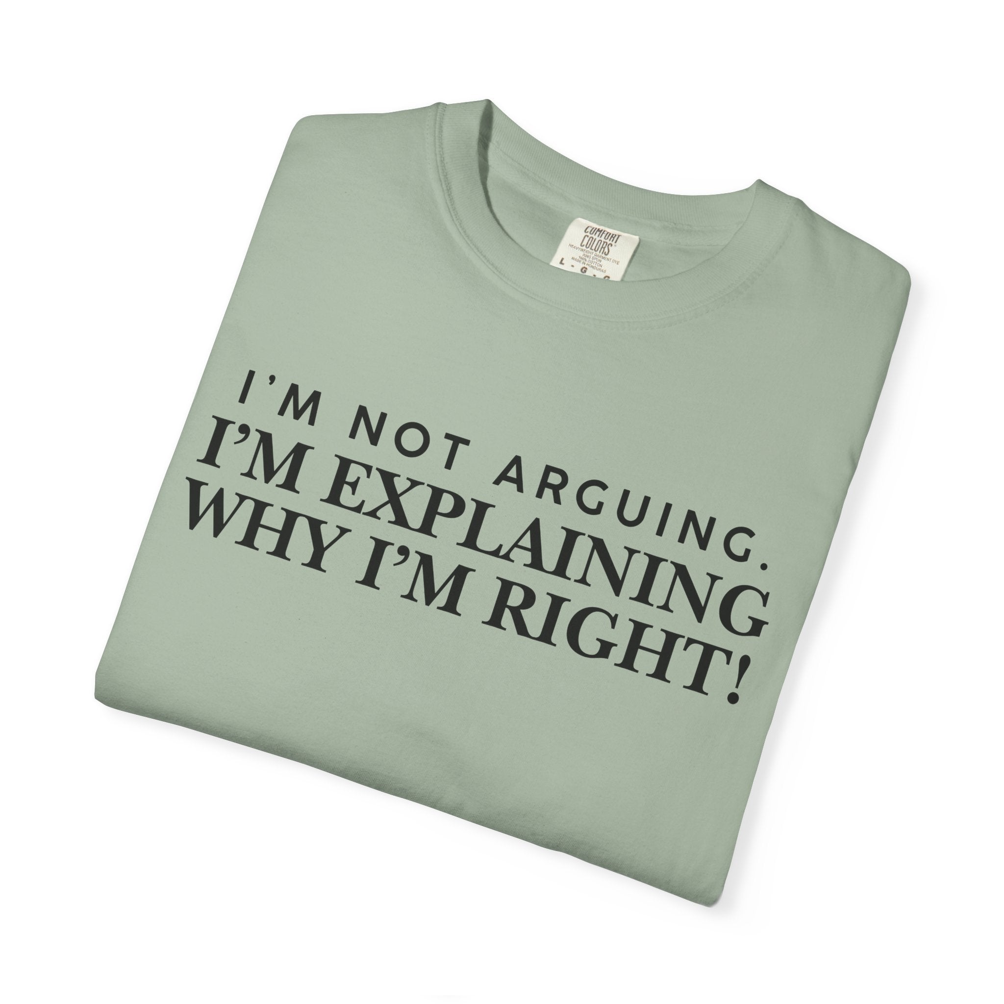 Dude-Shirts ~ I’m Not Arguing I’m Explaining Why I’m Right T-Shirt