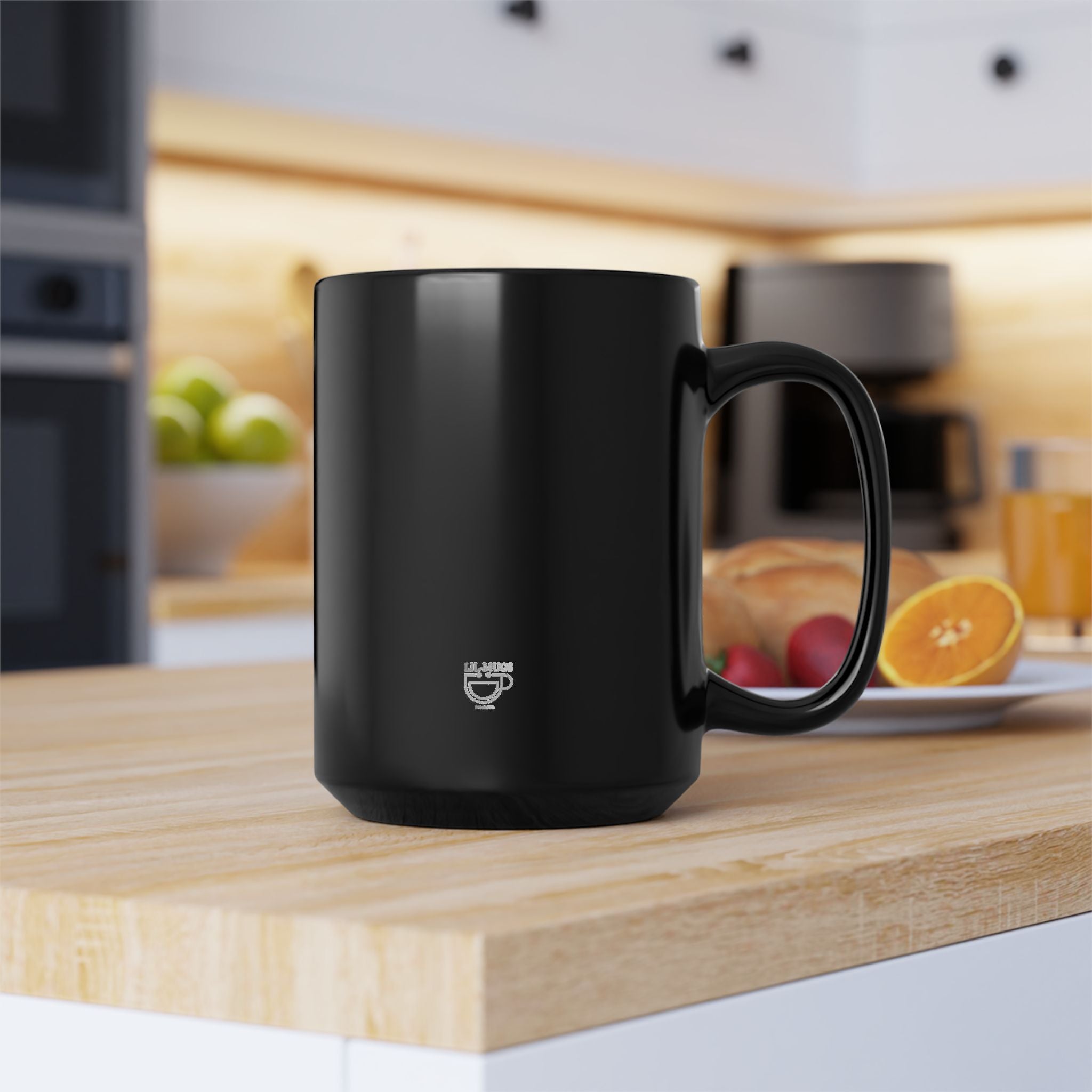 Lil-Mugs ~ God's Plan for Me is Him (MEN)— Black Ceramic Mug (11oz & 15oz)