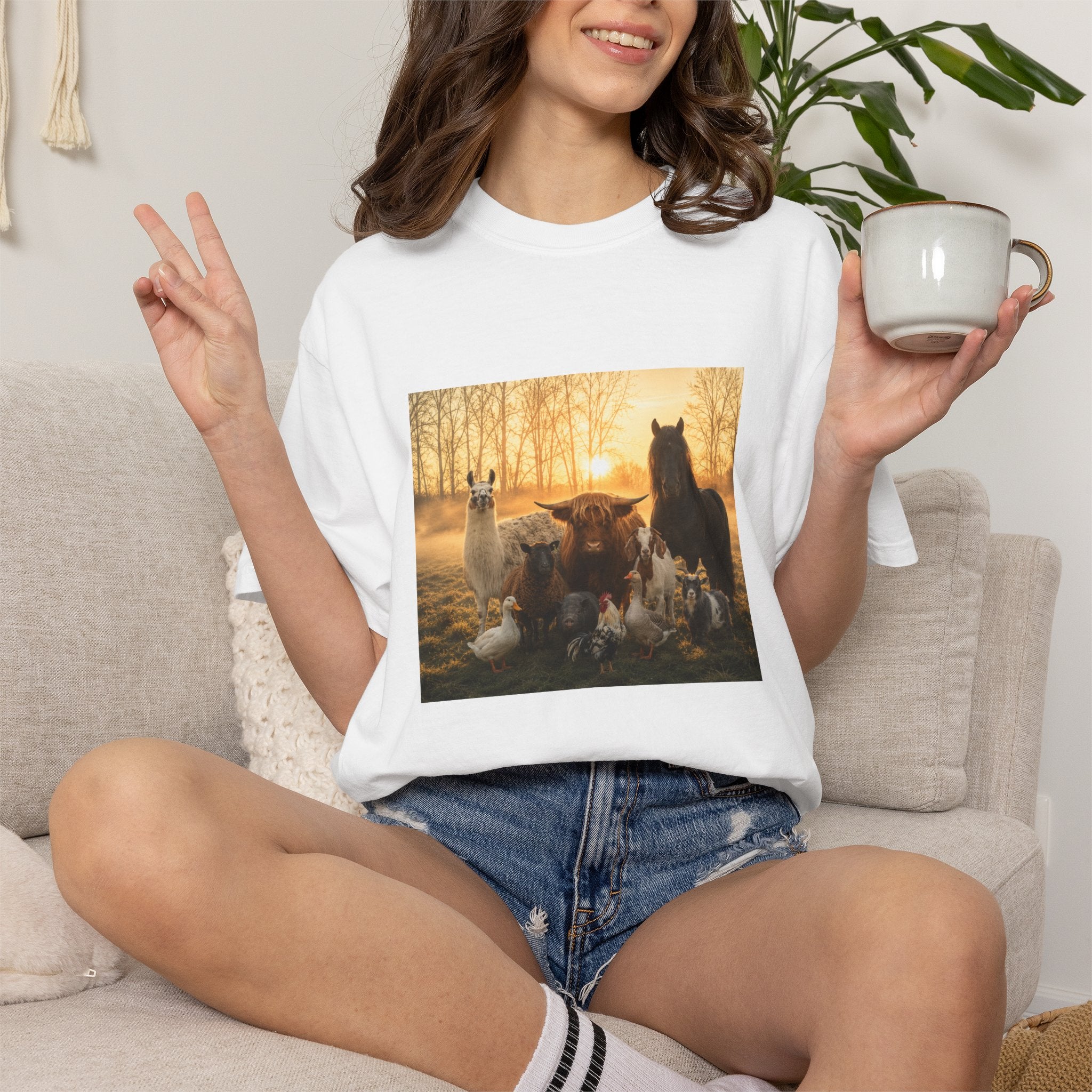 Chick-Shirts ~ 'The Usual Suspects' Farm Animals T-Shirt
