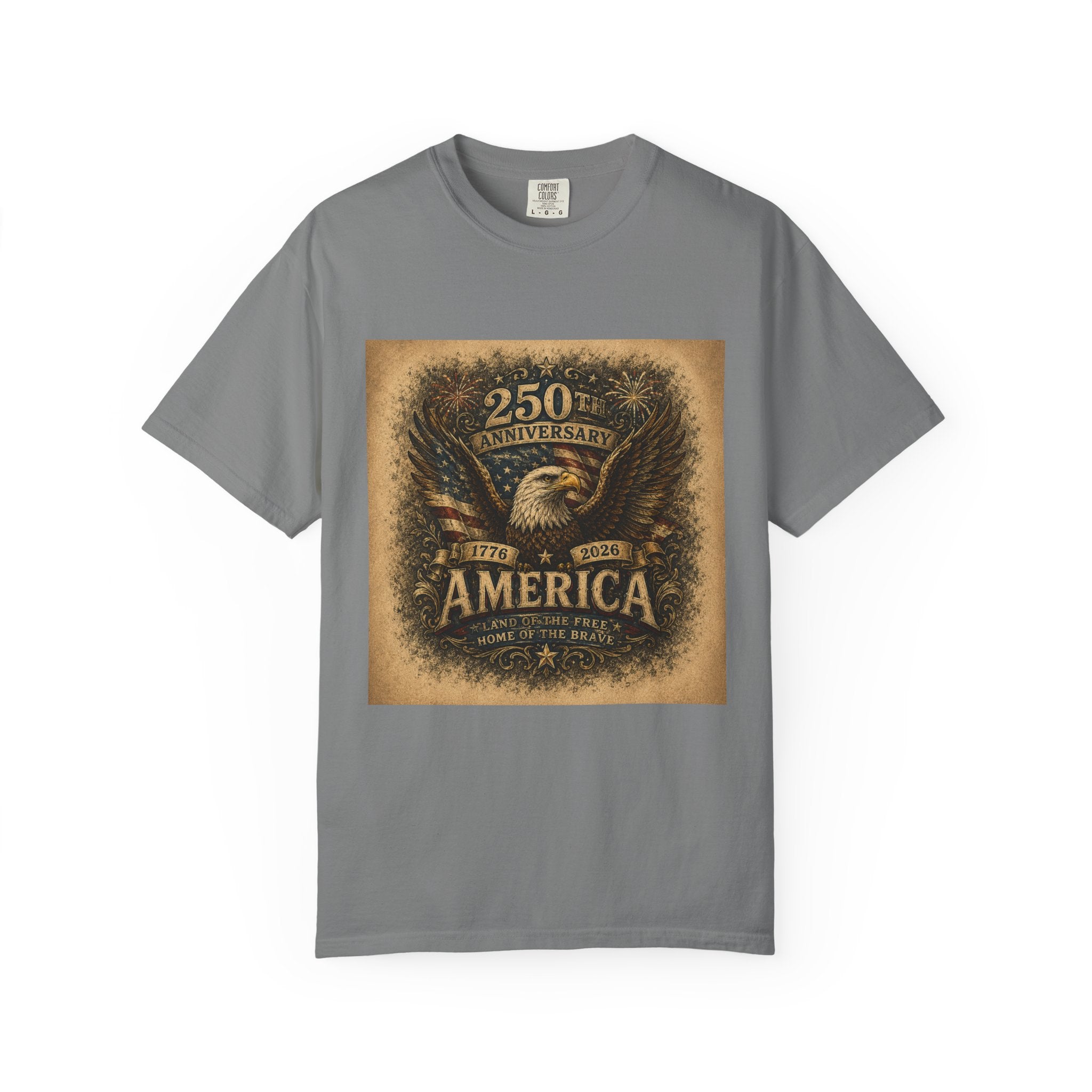 America 250th Anniversary — Land of the Free. Home of the Brave. T-Shirt