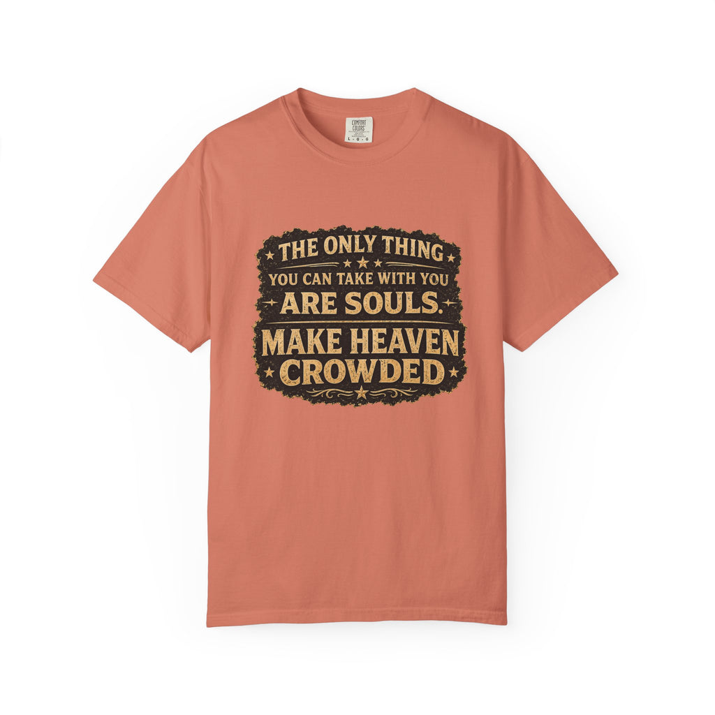 Dude-Shirts — “Make Heaven Crowded” Cross & Dove Inspirational Tee