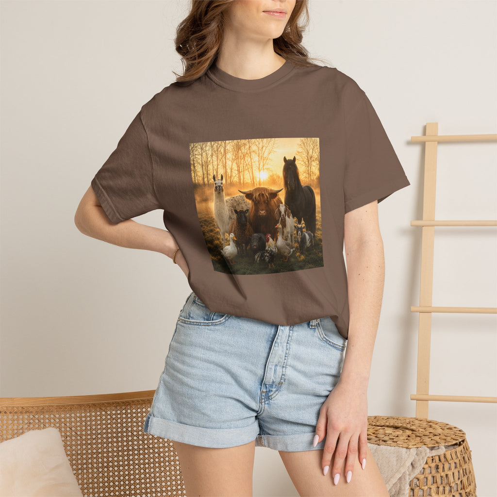Chick-Shirts ~ 'The Usual Suspects' Farm Animals T-Shirt