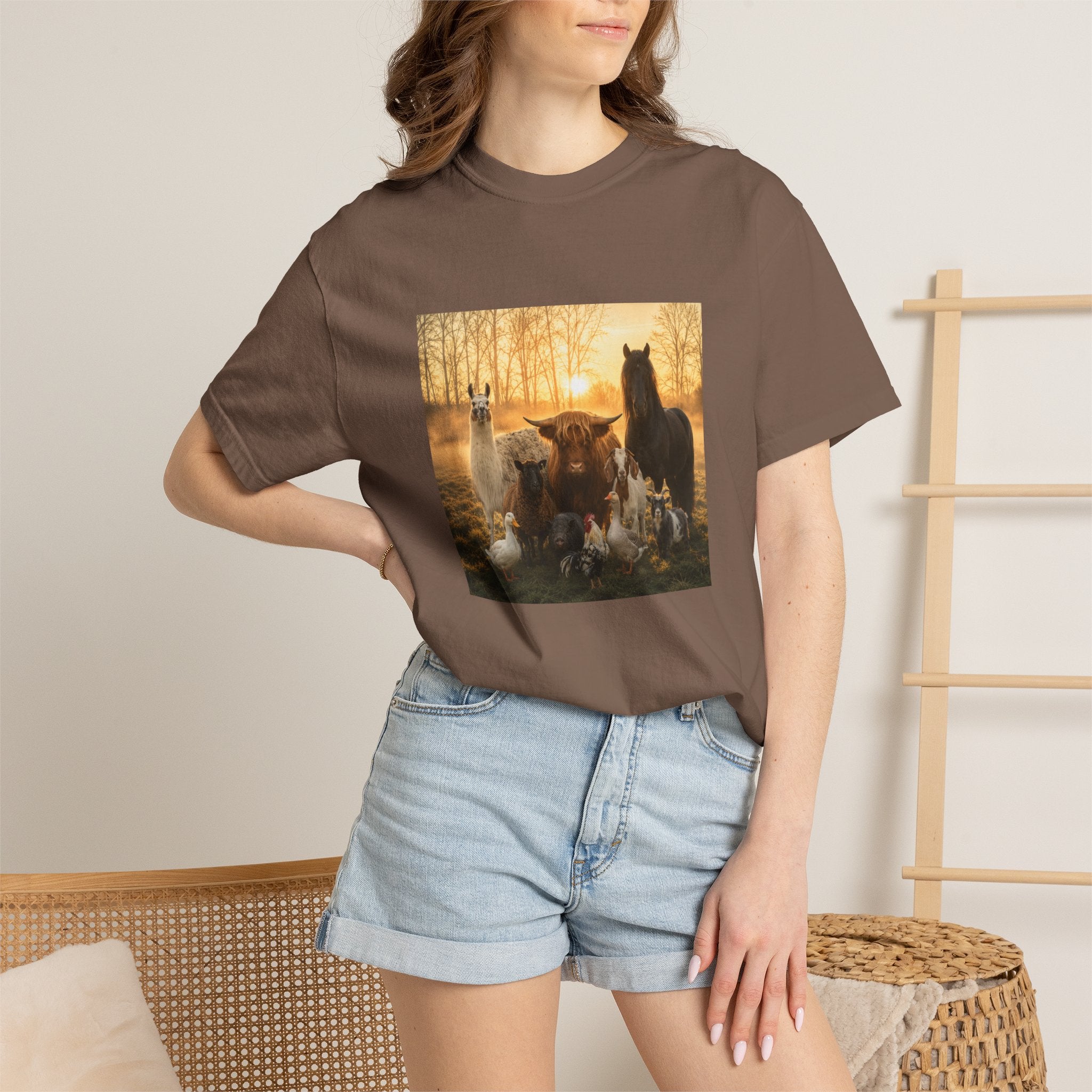 Chick-Shirts ~ 'The Usual Suspects' Farm Animals T-Shirt