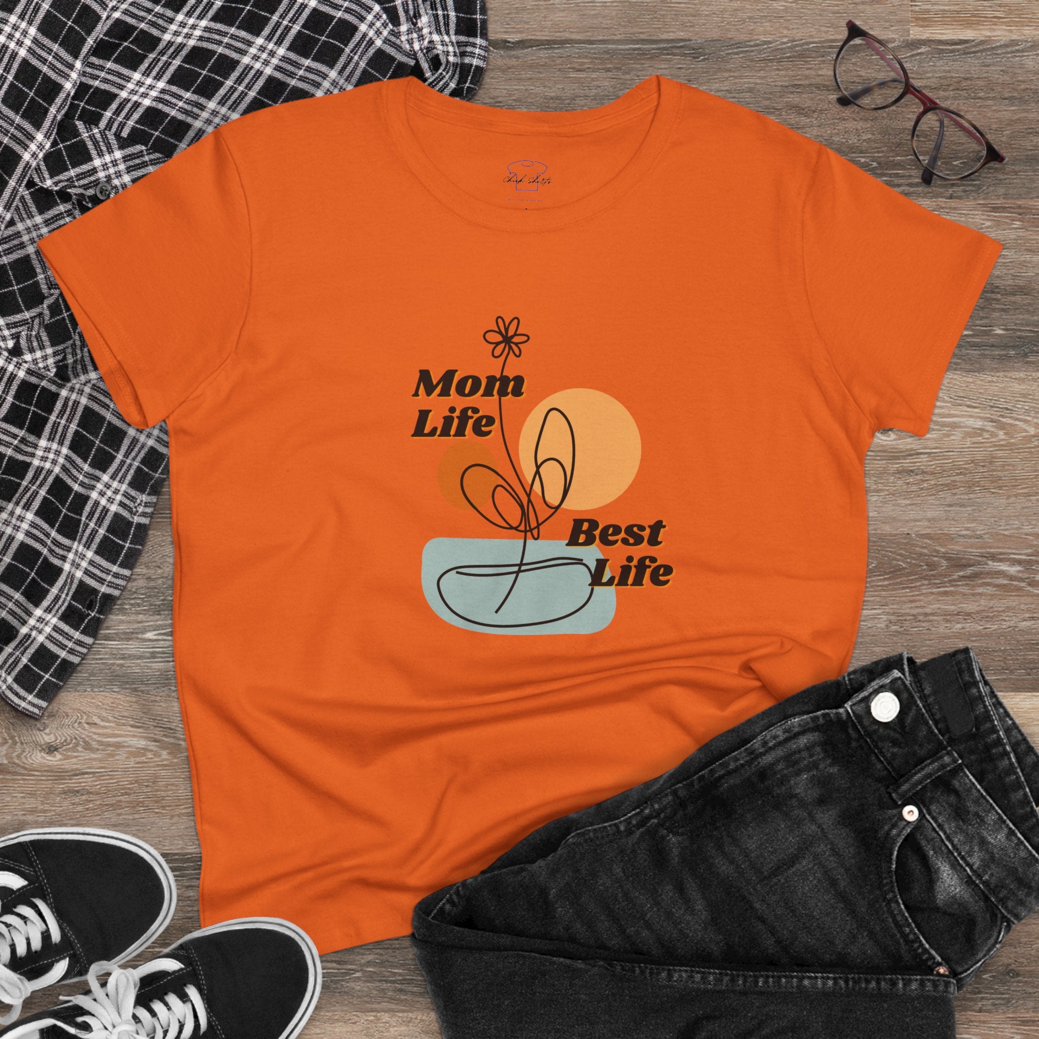 Mom life. Best Life. ~ Women's Midweight Cotton Tee