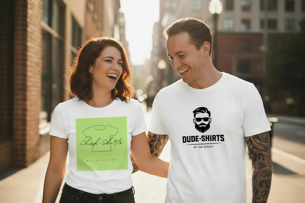 Chick-Shirts & Dude-Shirts White Tee Lifestyle