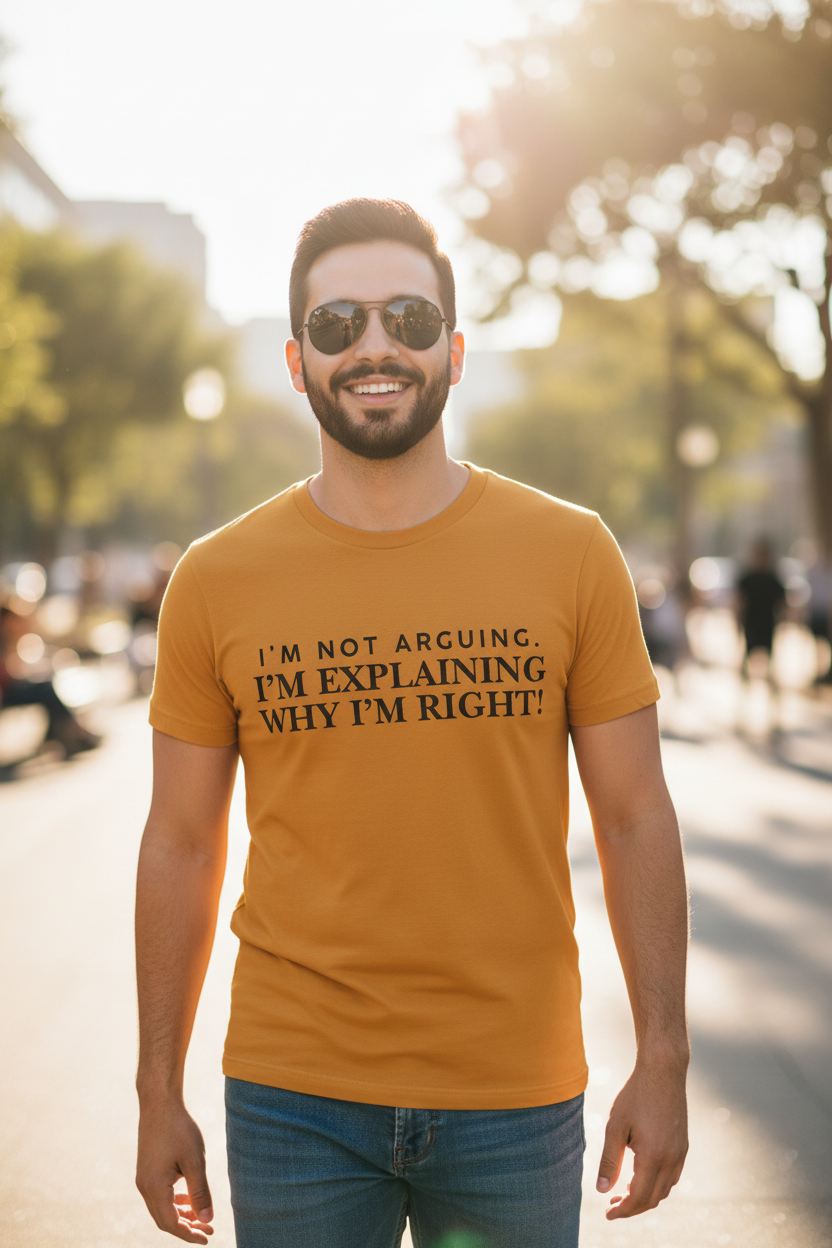 Dude-Shirt Mustard Lifestyle Shot