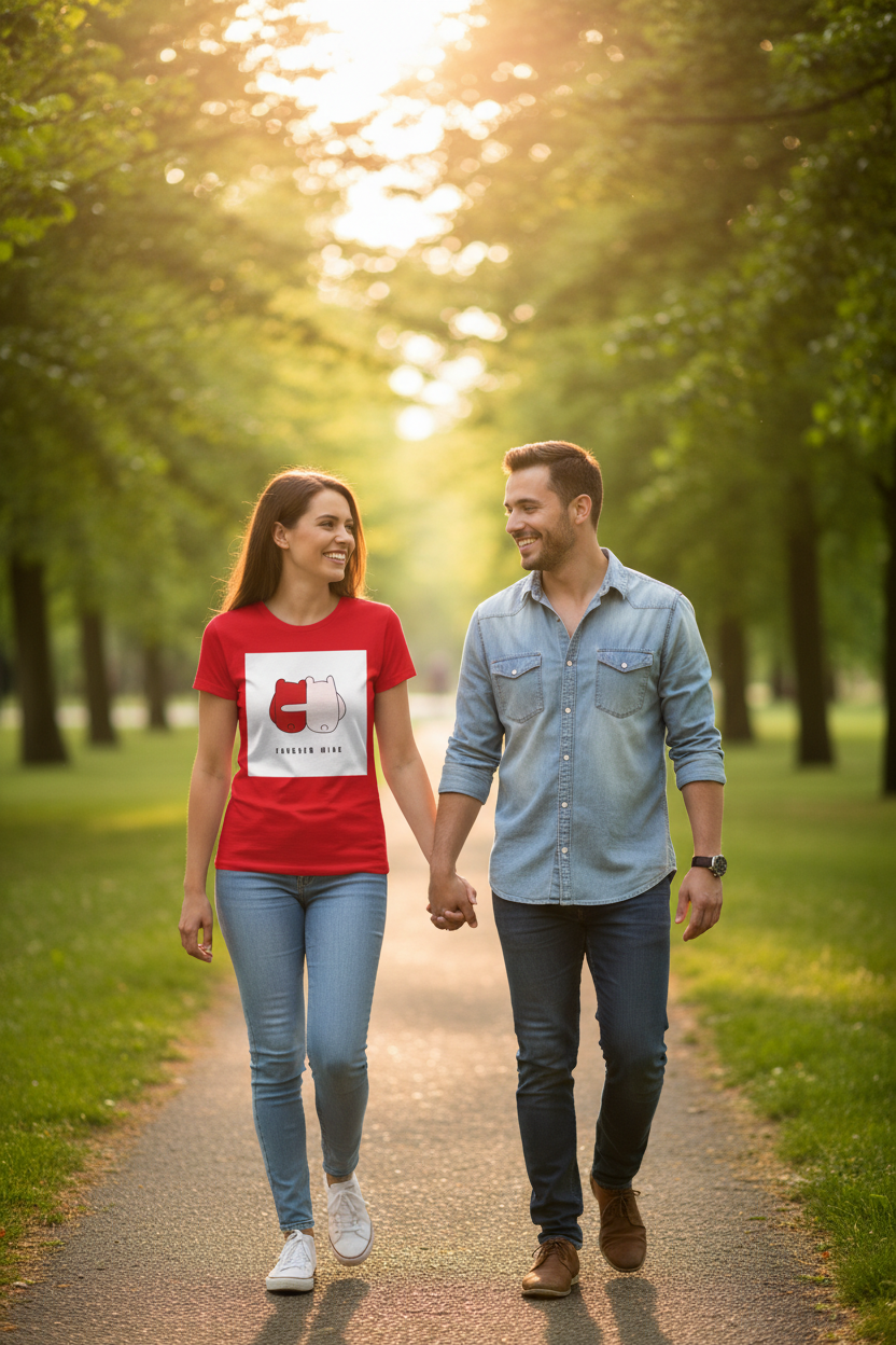 Furever Mine - Red Tee Park Walk Lifestyle