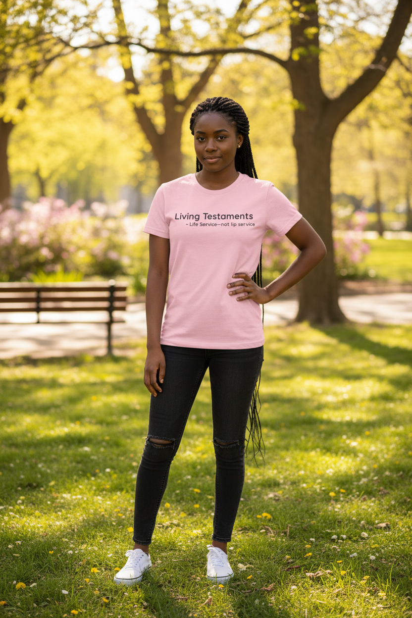 Living Testaments - Light Pink - Standing Hand on Hip